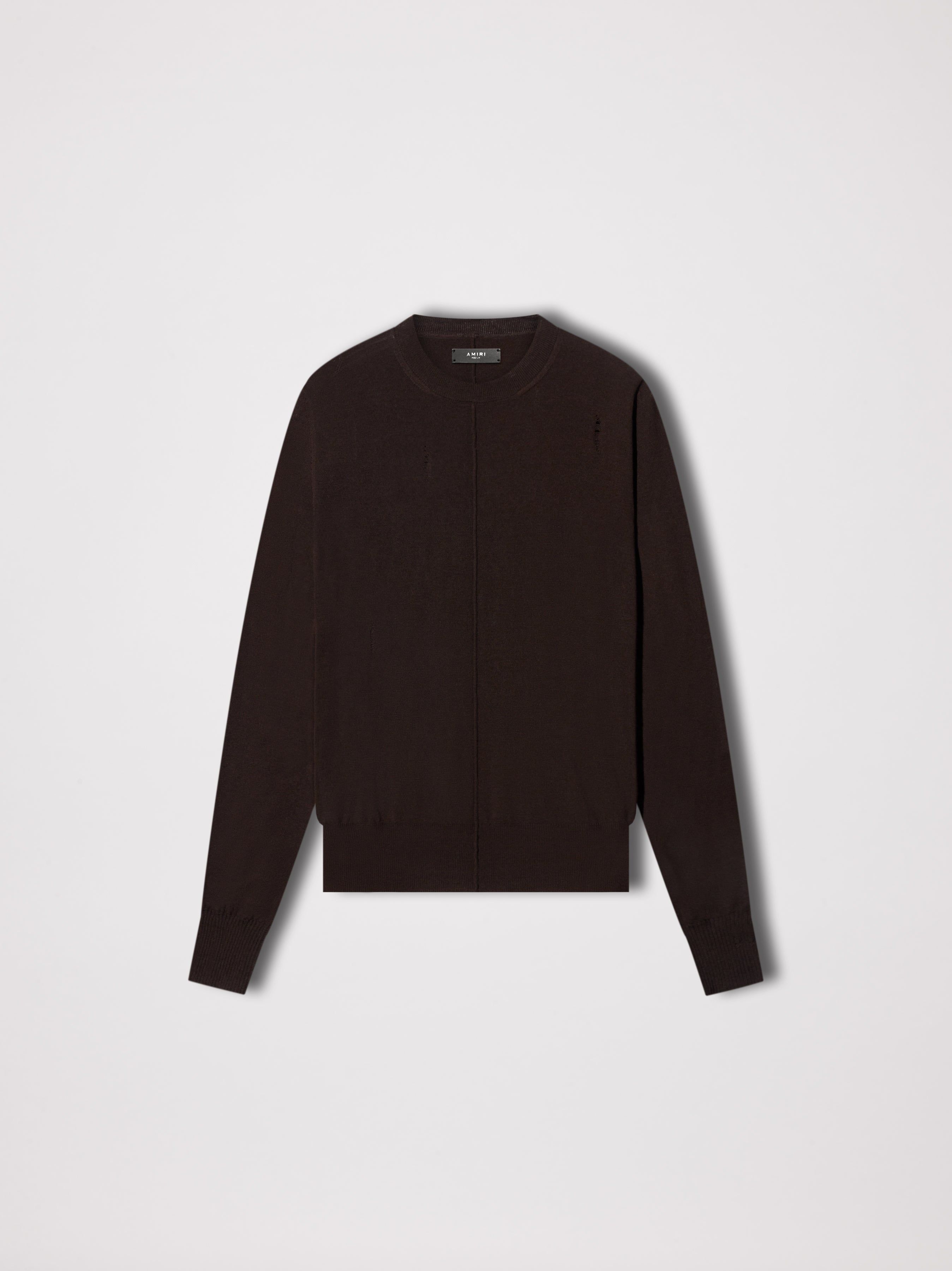 WOMEN - SLIM CREWNECK - BROWN sold by AMIRI