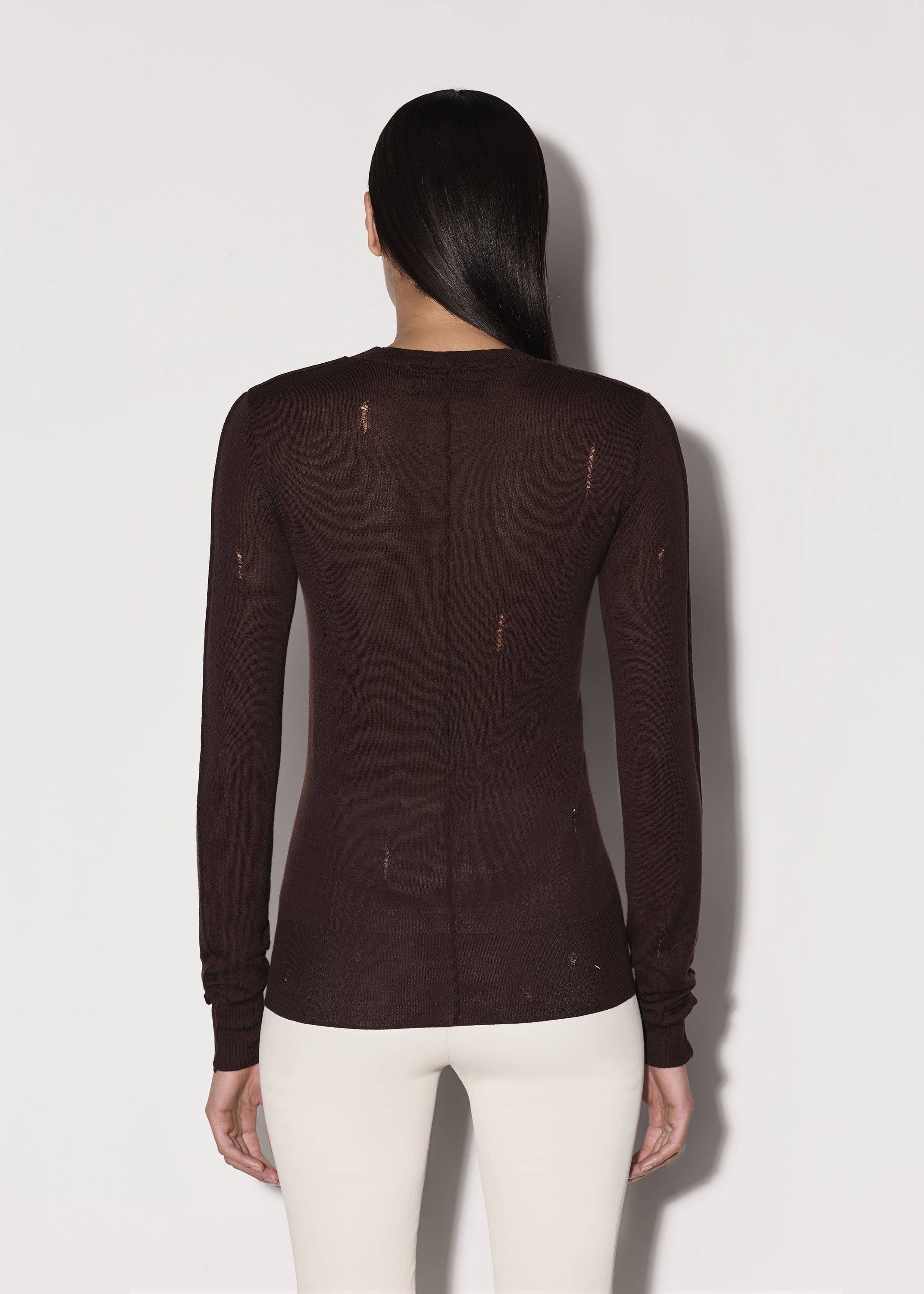 WOMEN - SLIM CREWNECK - BROWN sold by AMIRI product image thumbnail 5