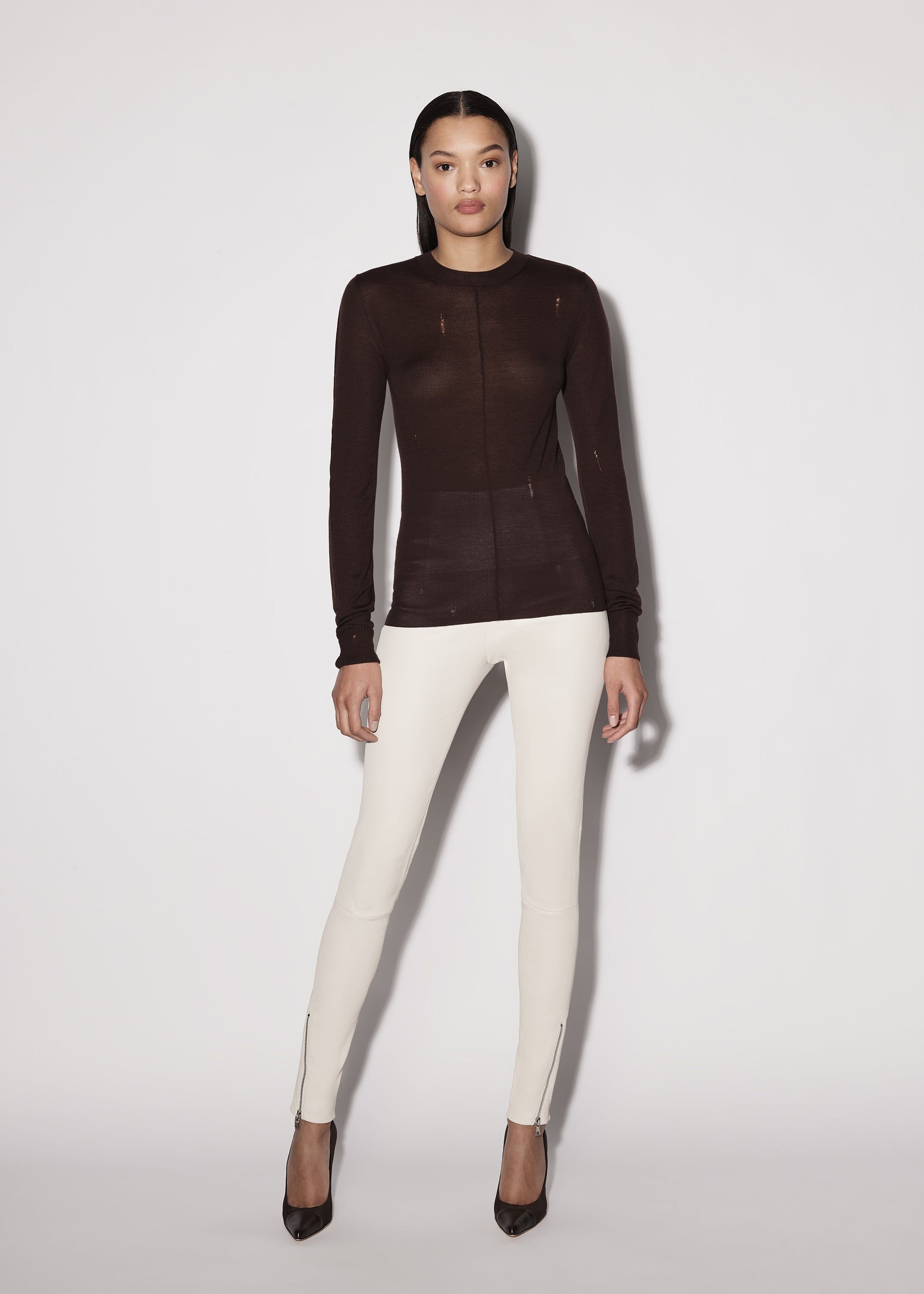 WOMEN - SLIM CREWNECK - BROWN sold by AMIRI product image thumbnail 2