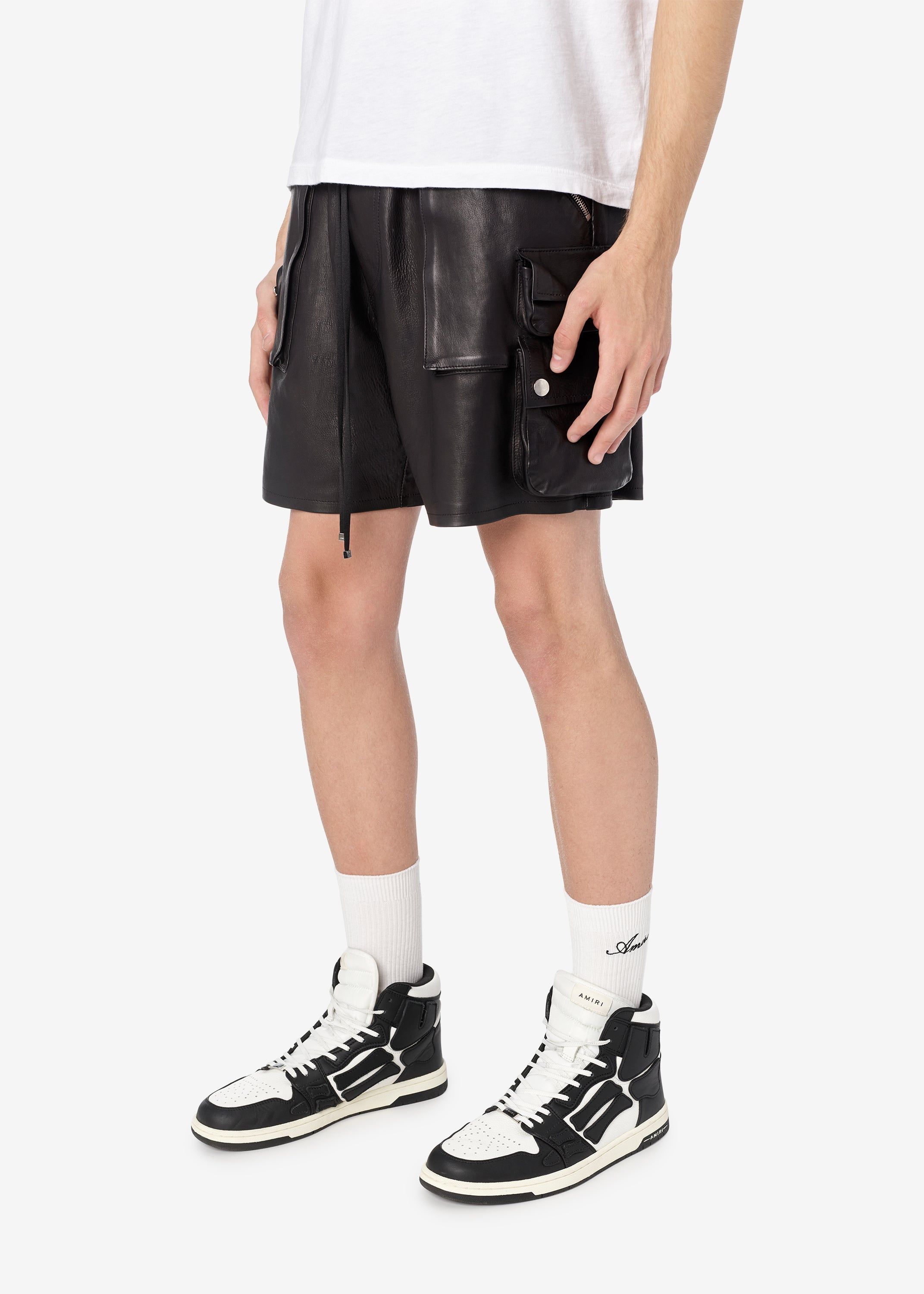 LEATHER TACTICAL SHORT - BLACK sold by AMIRI product image thumbnail 4