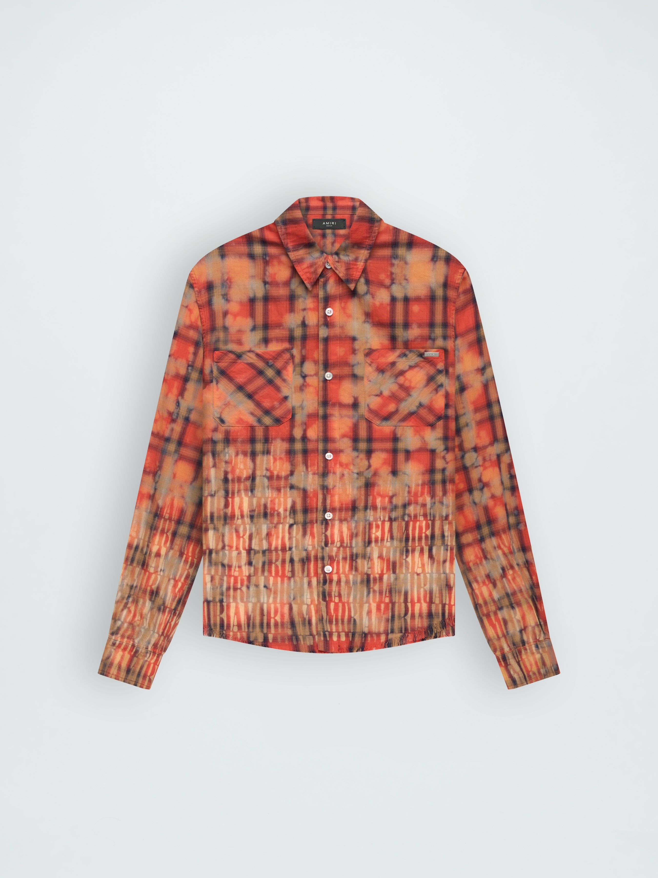 BLEACH AMIRI LOGO FLANNEL - RED sold by AMIRI