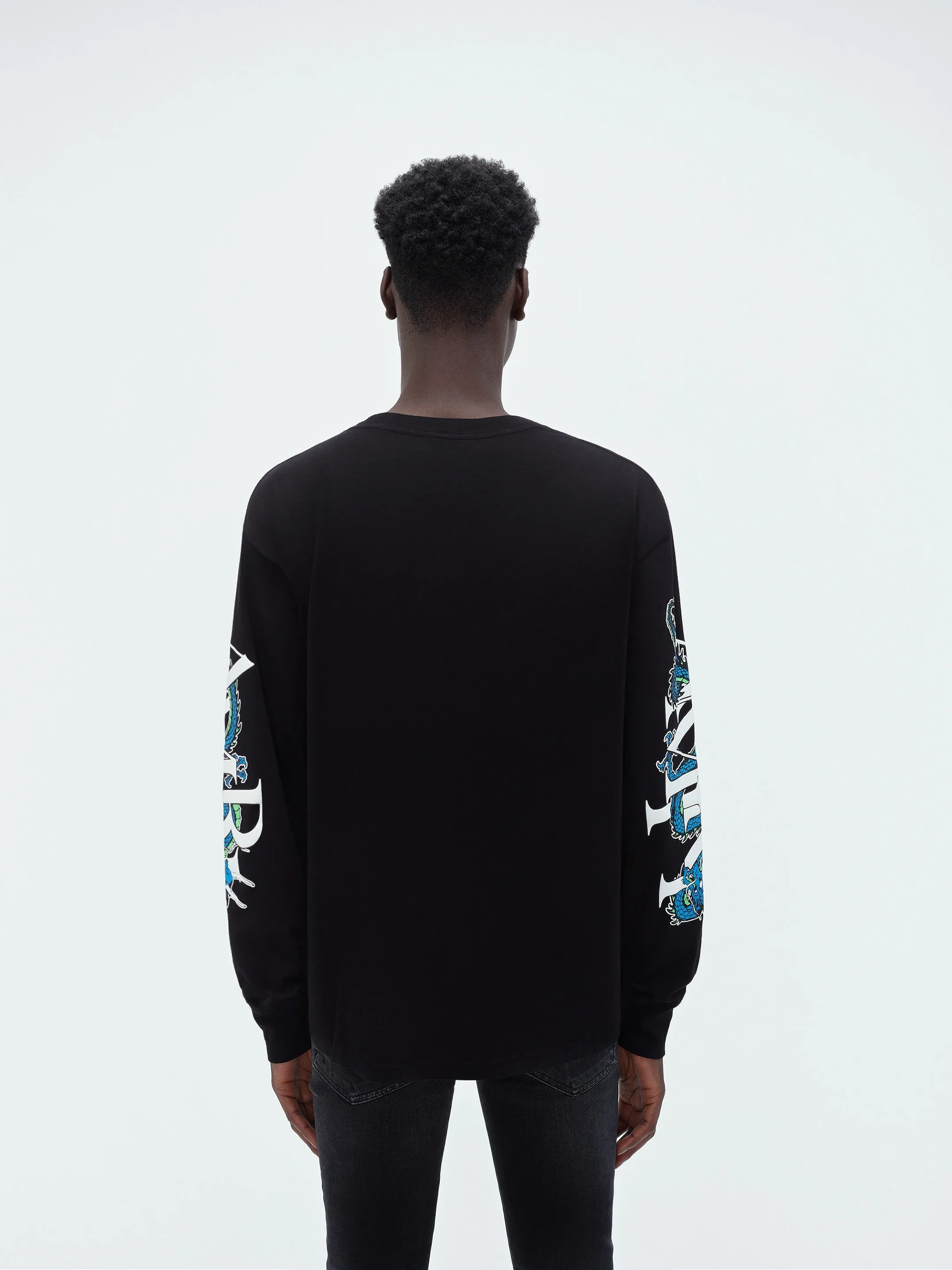 LUNAR NEW YEAR DRAGON LONG SLEEVE TEE - Black sold by AMIRI product image thumbnail 5