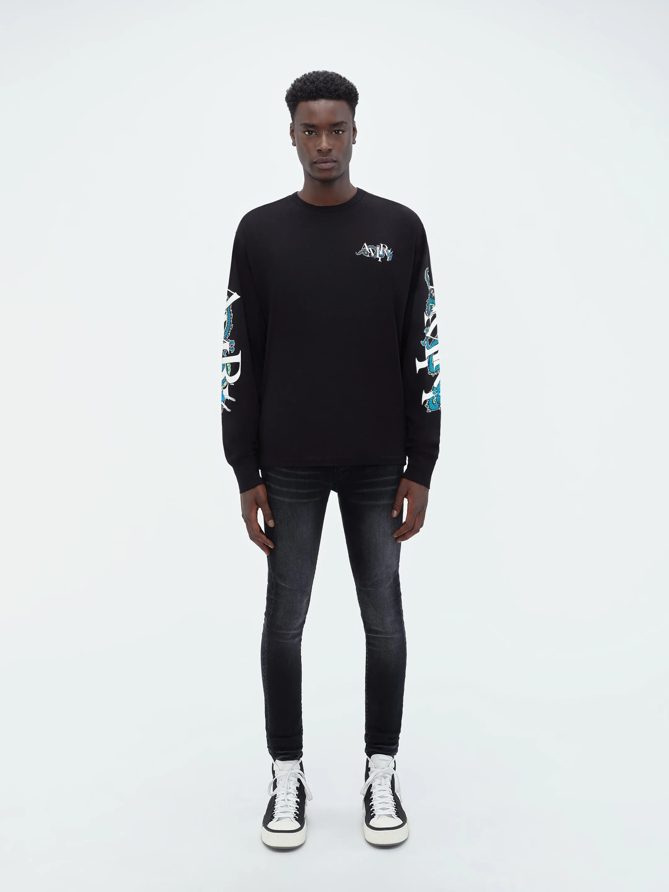 LUNAR NEW YEAR DRAGON LONG SLEEVE TEE - Black sold by AMIRI product image thumbnail 2