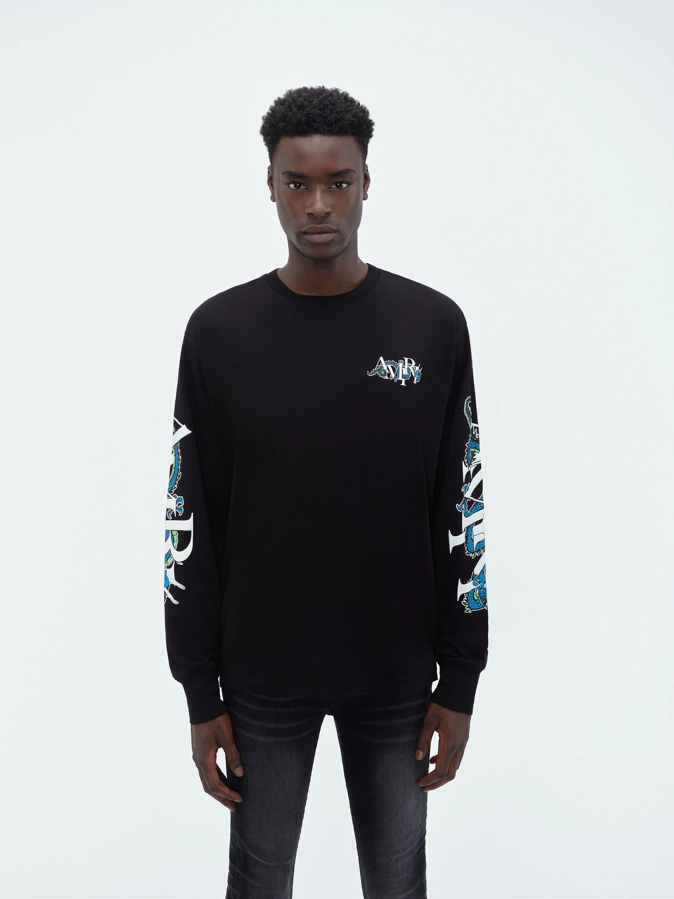 LUNAR NEW YEAR DRAGON LONG SLEEVE TEE - Black sold by AMIRI product image thumbnail 3