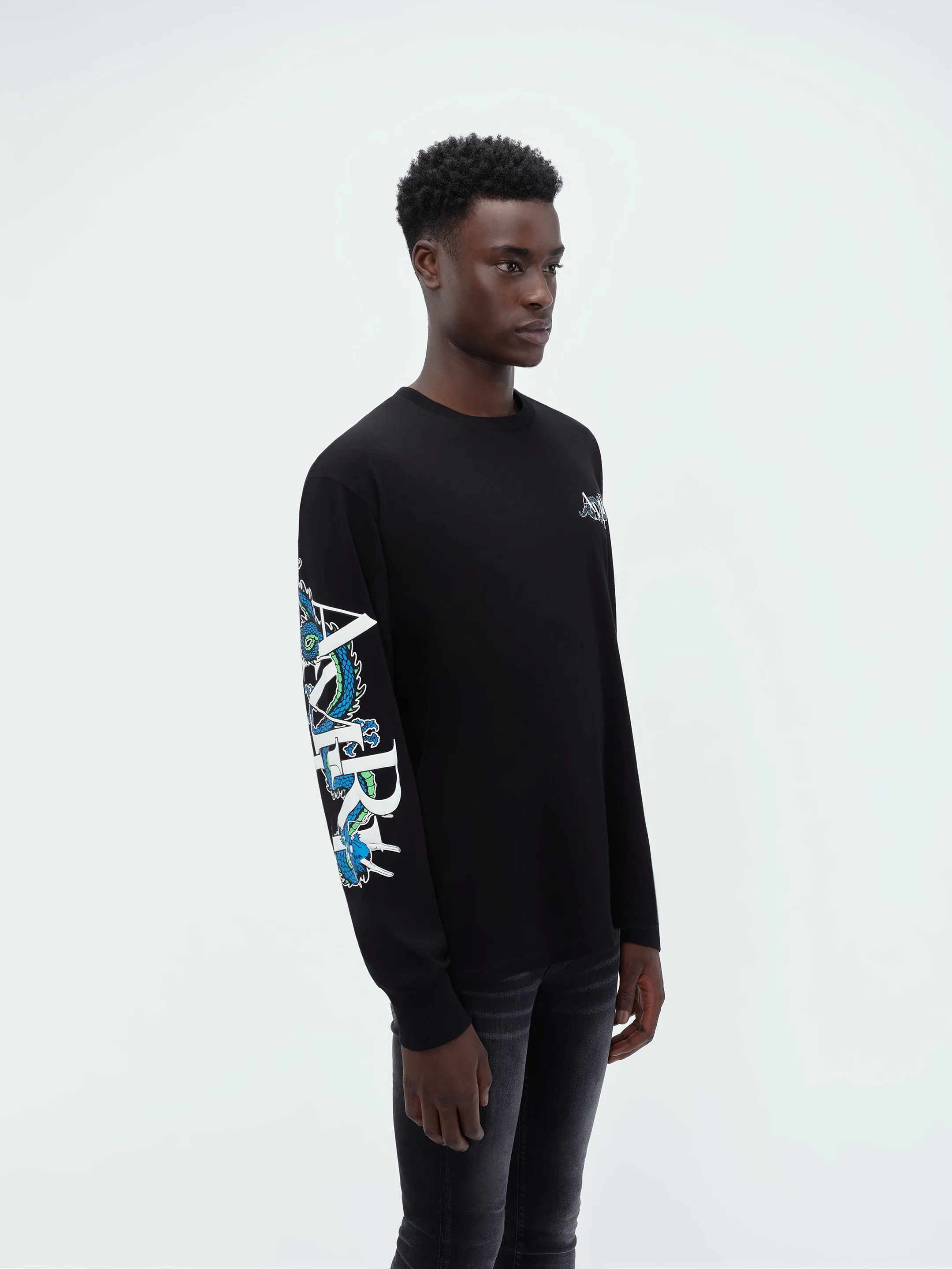LUNAR NEW YEAR DRAGON LONG SLEEVE TEE - Black sold by AMIRI product image thumbnail 4