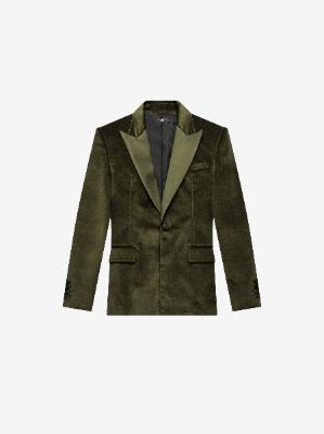 AMIRI LEATHER SCARF BLAZER - BLACK / BLACK | Parallel