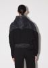 WOMEN - HYBRID CROPPED HOODIE - SATIN BLACK / BLACK sold by AMIRI