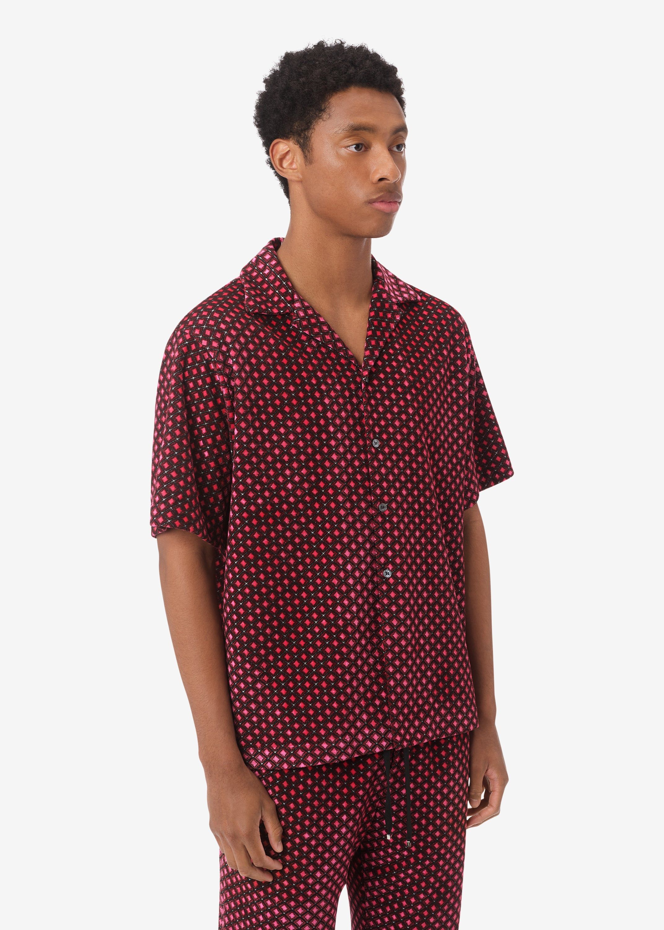 RETRO VELOUR SHIRT - PINK sold by AMIRI product image thumbnail 3