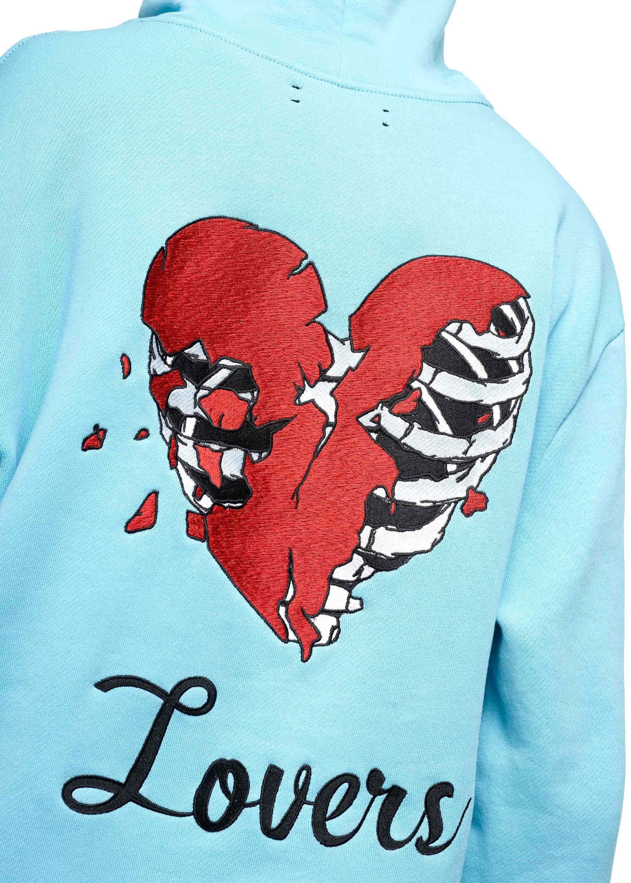 Lovers Embroidered Hoodie Aqua sold by AMIRI product image thumbnail 5