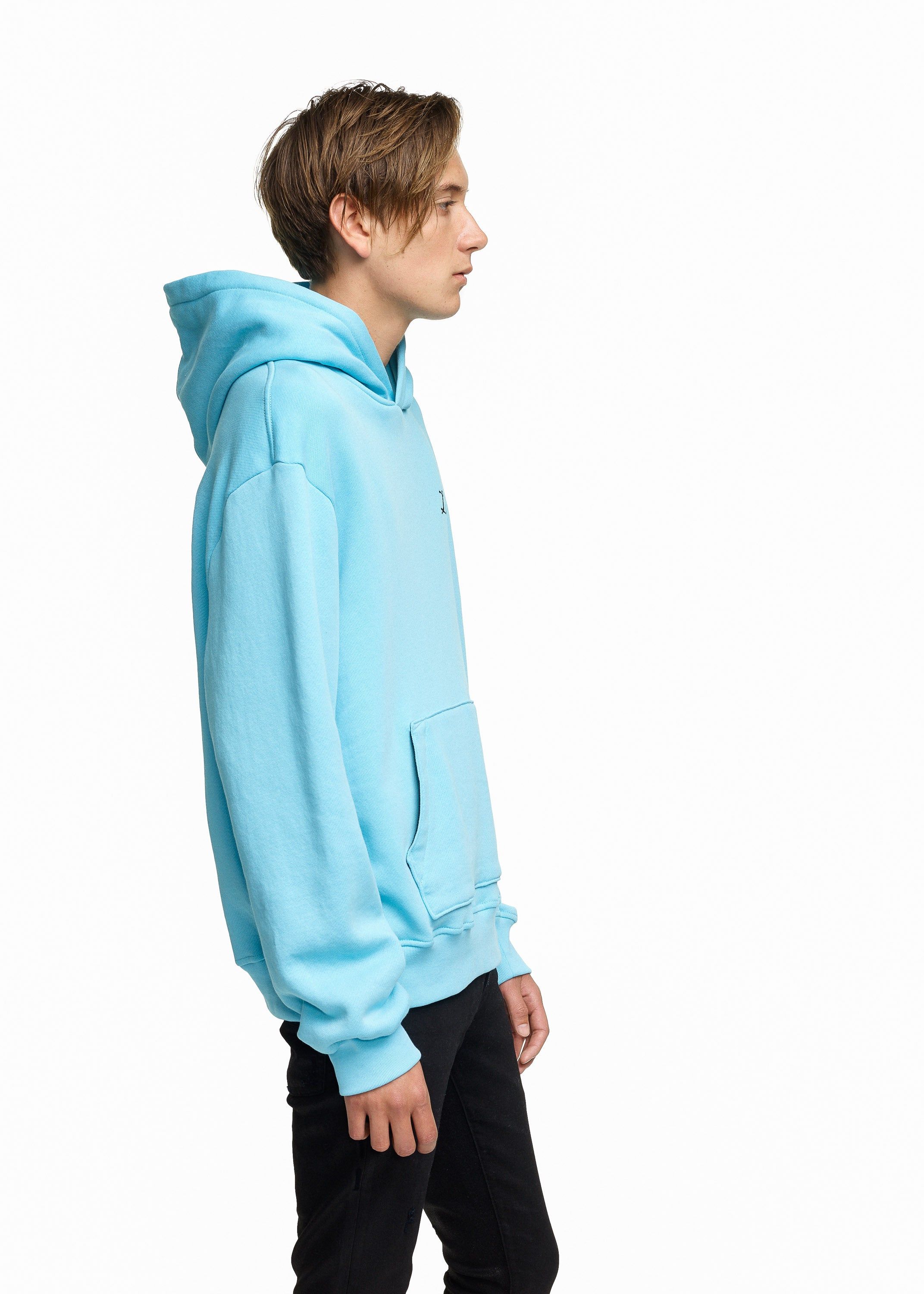Lovers Embroidered Hoodie Aqua sold by AMIRI product image thumbnail 3
