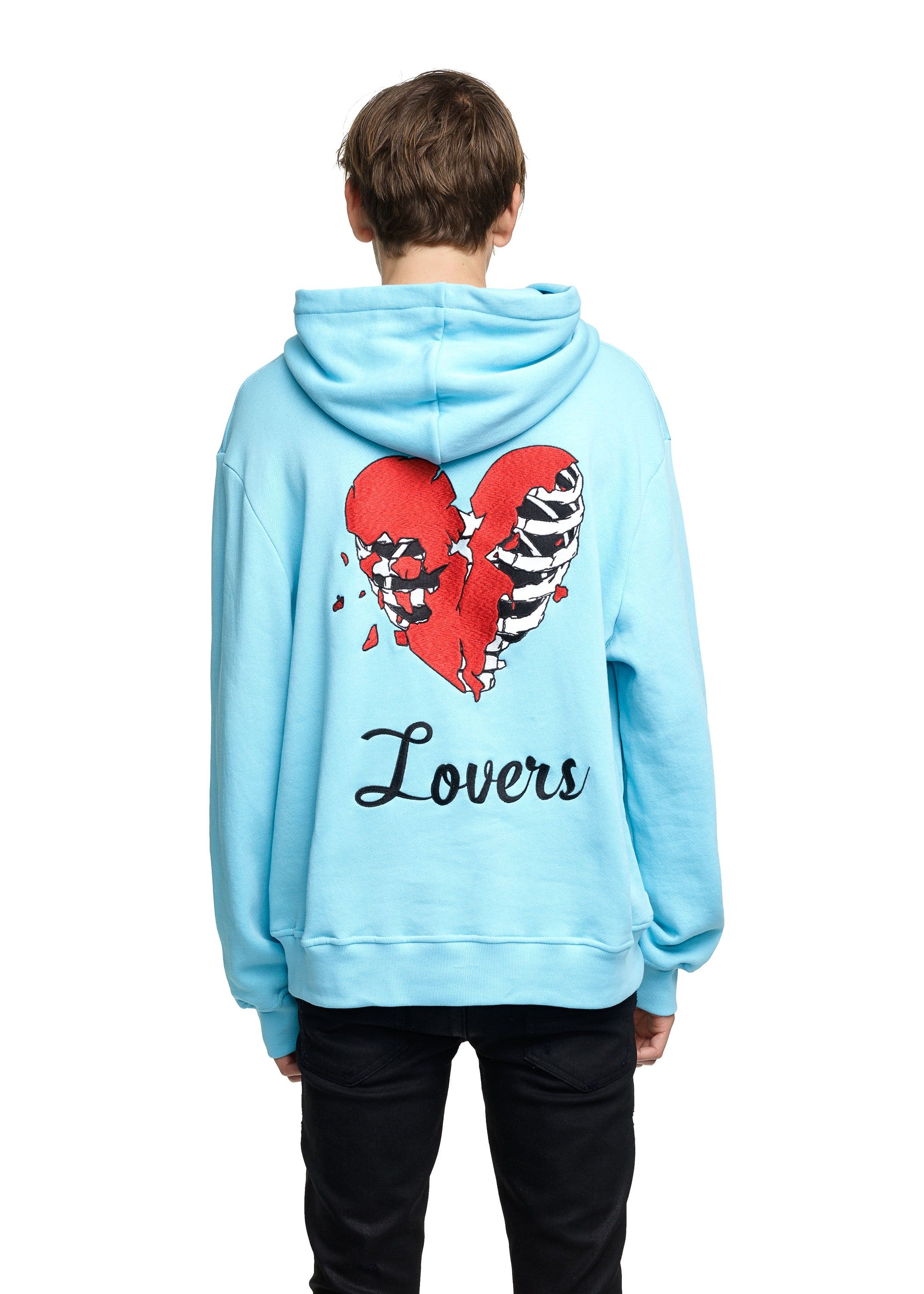 Lovers Embroidered Hoodie Aqua sold by AMIRI product image thumbnail 4