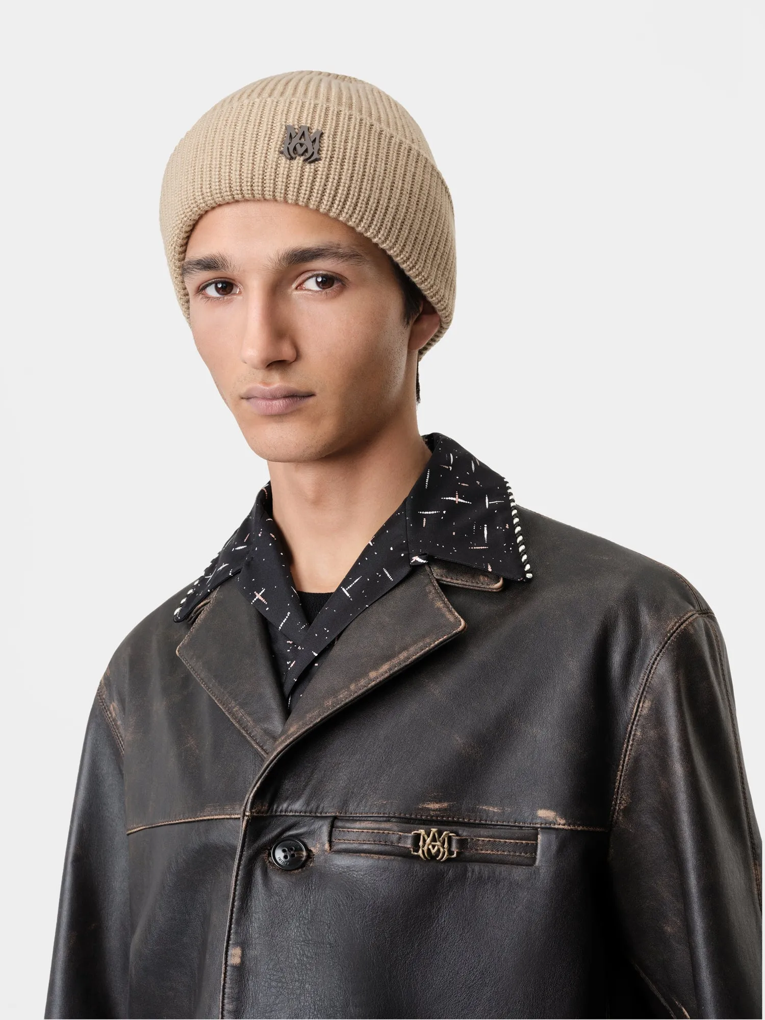 MA BEANIE - Camel sold by AMIRI product image thumbnail 3