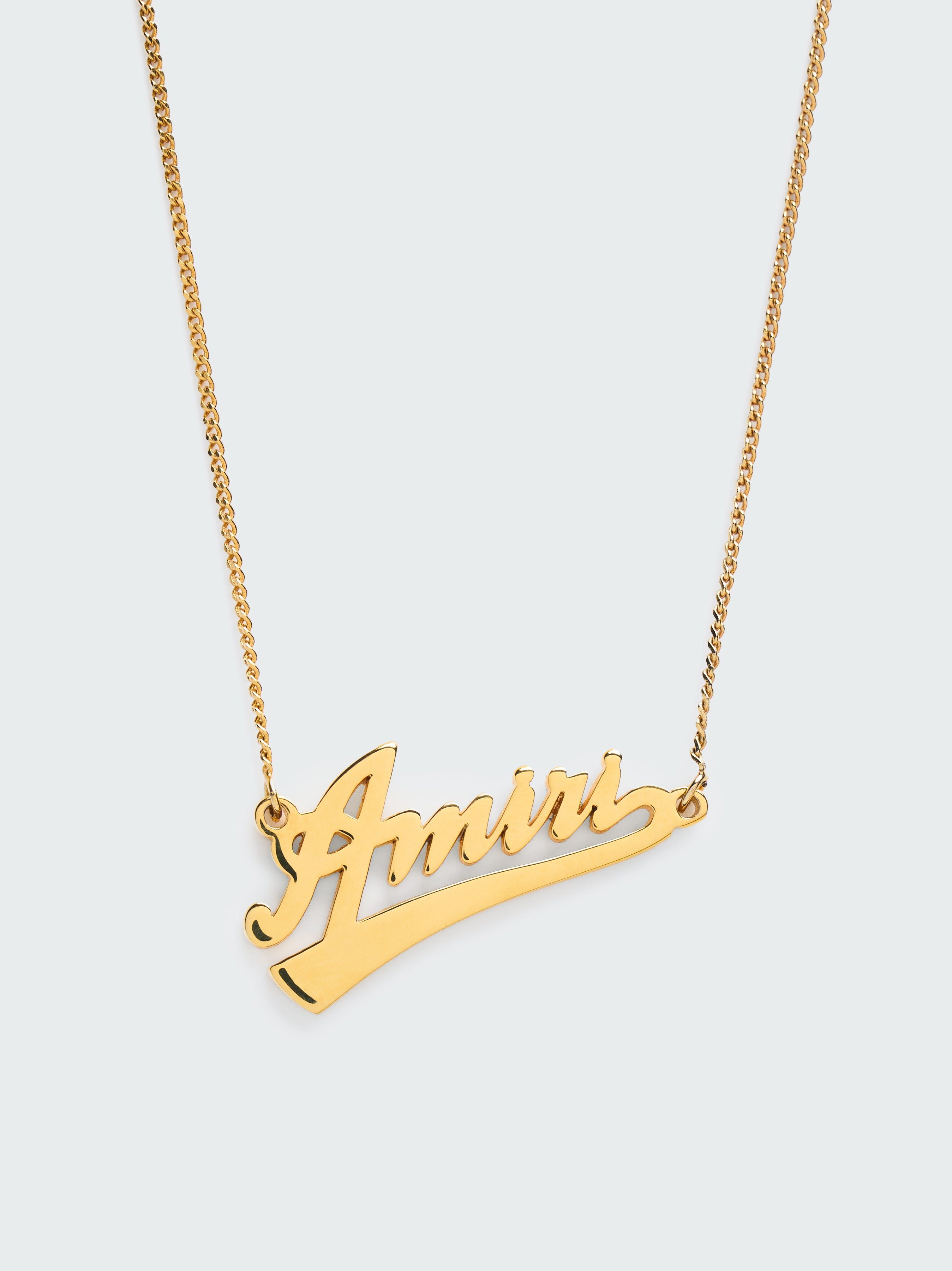 AMIRI SCRIPT NECKLACE - GOLD sold by AMIRI