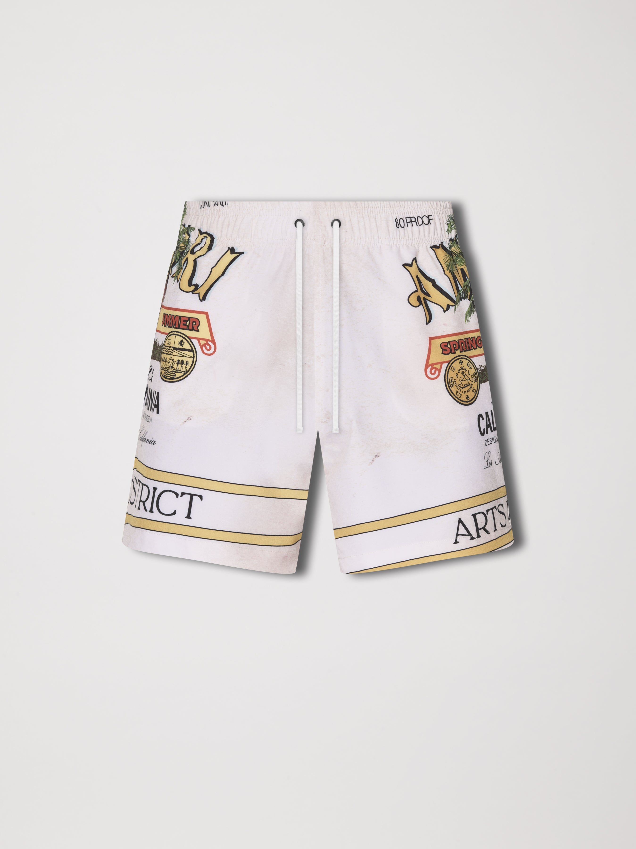 AMIRI RUM LABEL SWIM TRUNK - ALABASTER | Parallel