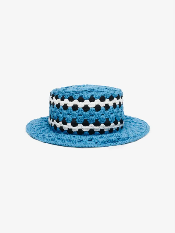 CROCHET BUCKET HAT - CAROLINA BLUE made by AMIRI
