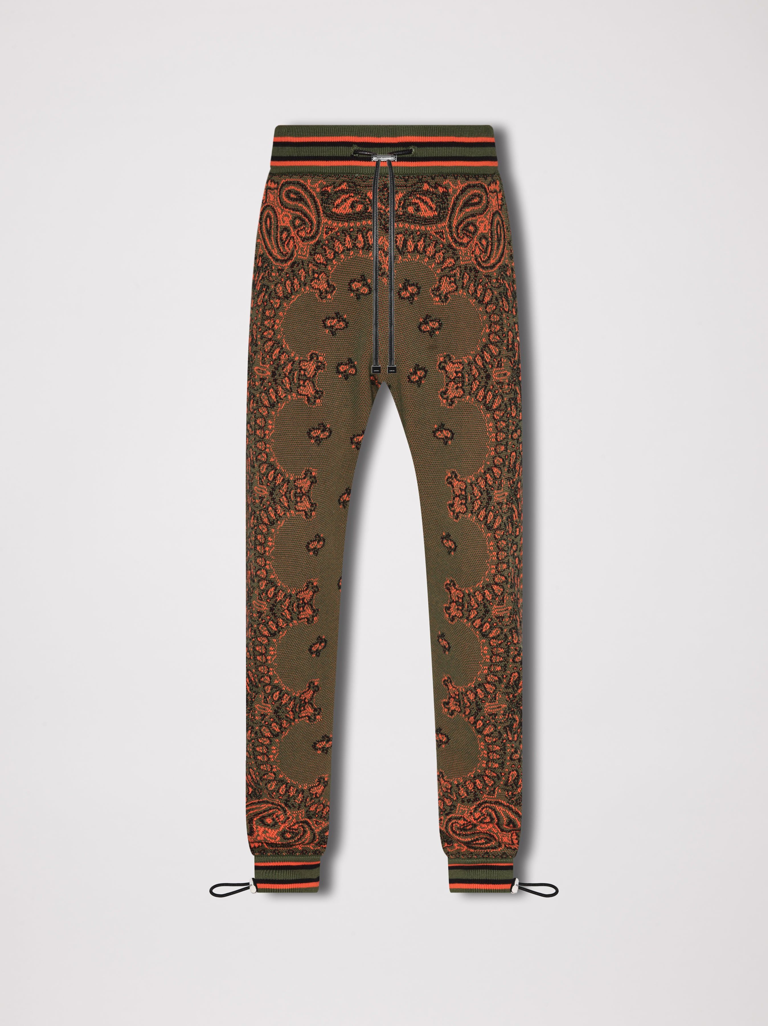 BANDANA B-BALL SWEATPANTS - GREEN / ORANGE sold by AMIRI