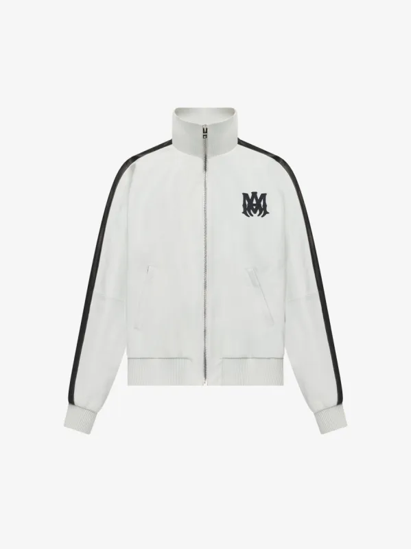 M.A. LEATHER ZIP TRACK JACKET - OPTICAL WHITE made by AMIRI
