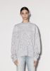 WOMEN - DROP NEEDLE CREWNECK - HEATHER GREY sold by AMIRI