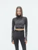 WOMEN - AMIRI BURNOUT LS TOP - Black sold by AMIRI