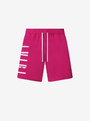 VERTICAL LOGO SWIM TRUNKS - PEACOCK sold by AMIRI