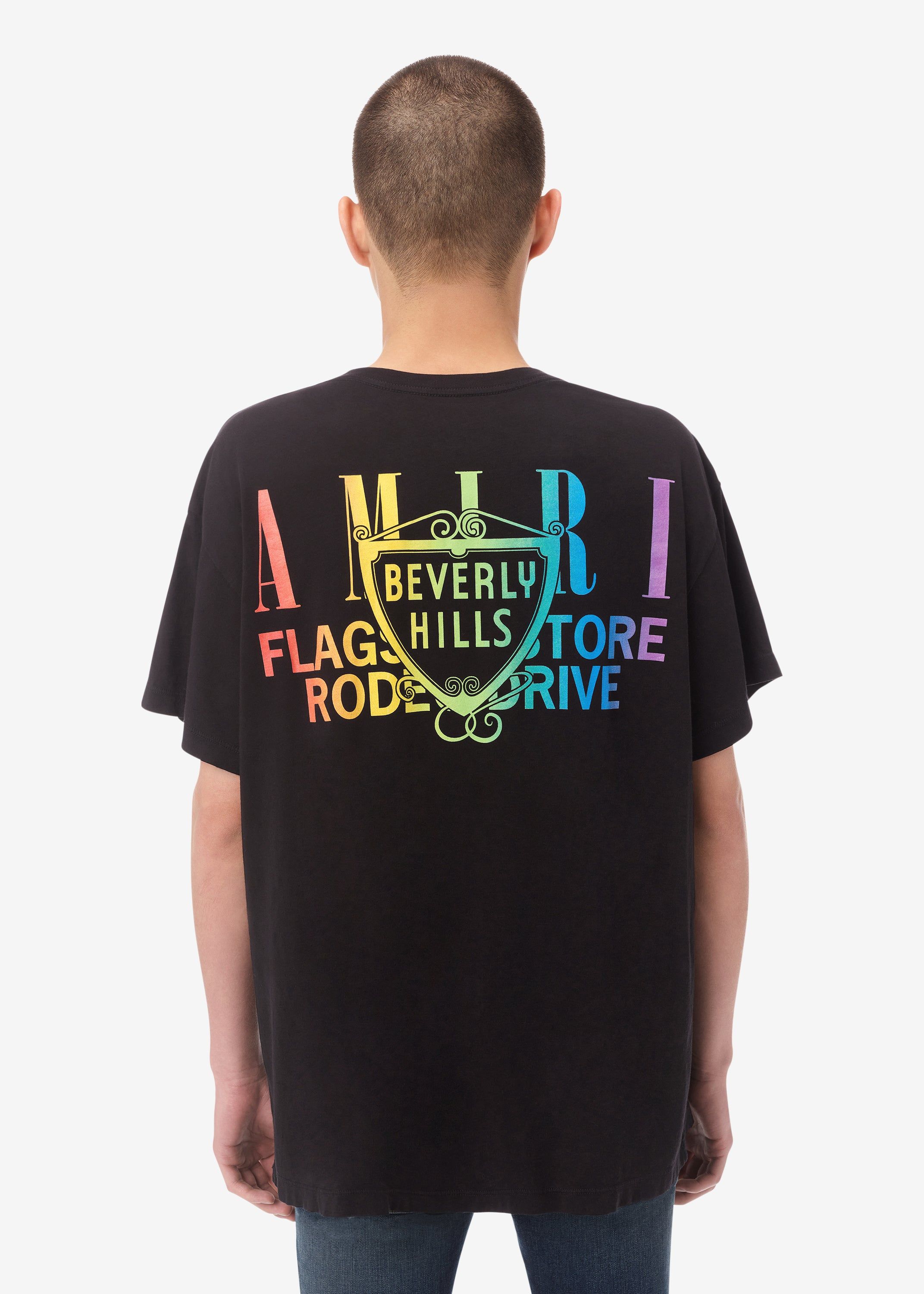 Amiri Beverly Hills Tシャツ ブラック ソフトな着心地 Amiri Beverly Hills Tシャツ ブラック ソフトな着心地 (AMIRI/T