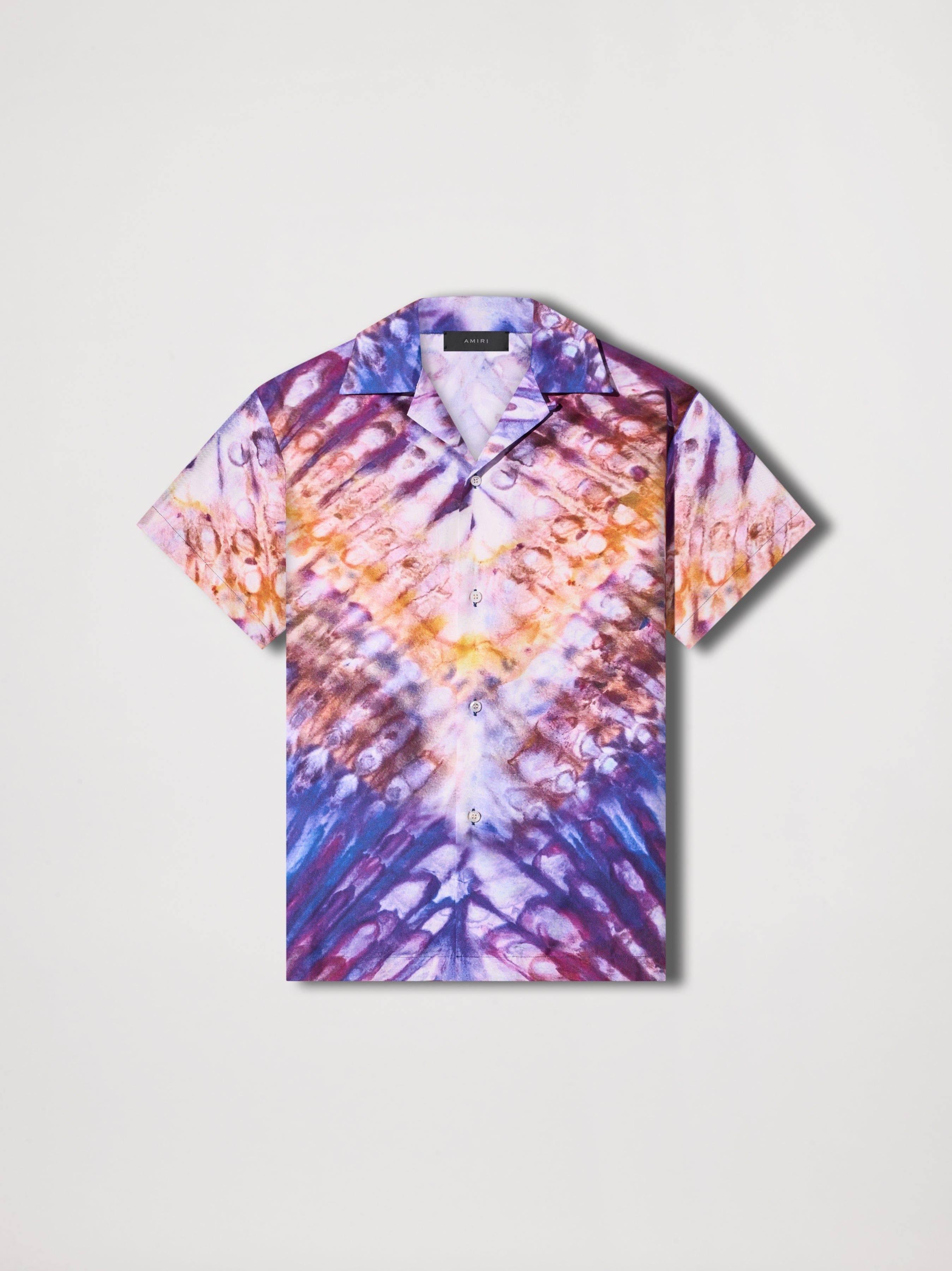 TIE DYE BOWLING SHIRT - PURPLE sold by AMIRI