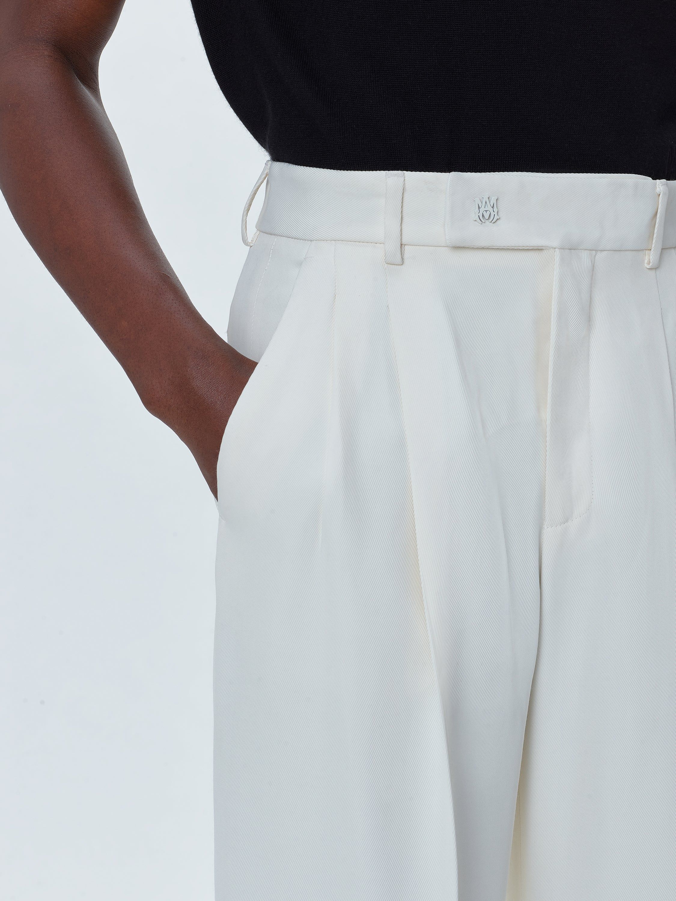 VISCOSE DOUBLE PLEATED TROUSERS - WHITE sold by AMIRI product image thumbnail 5