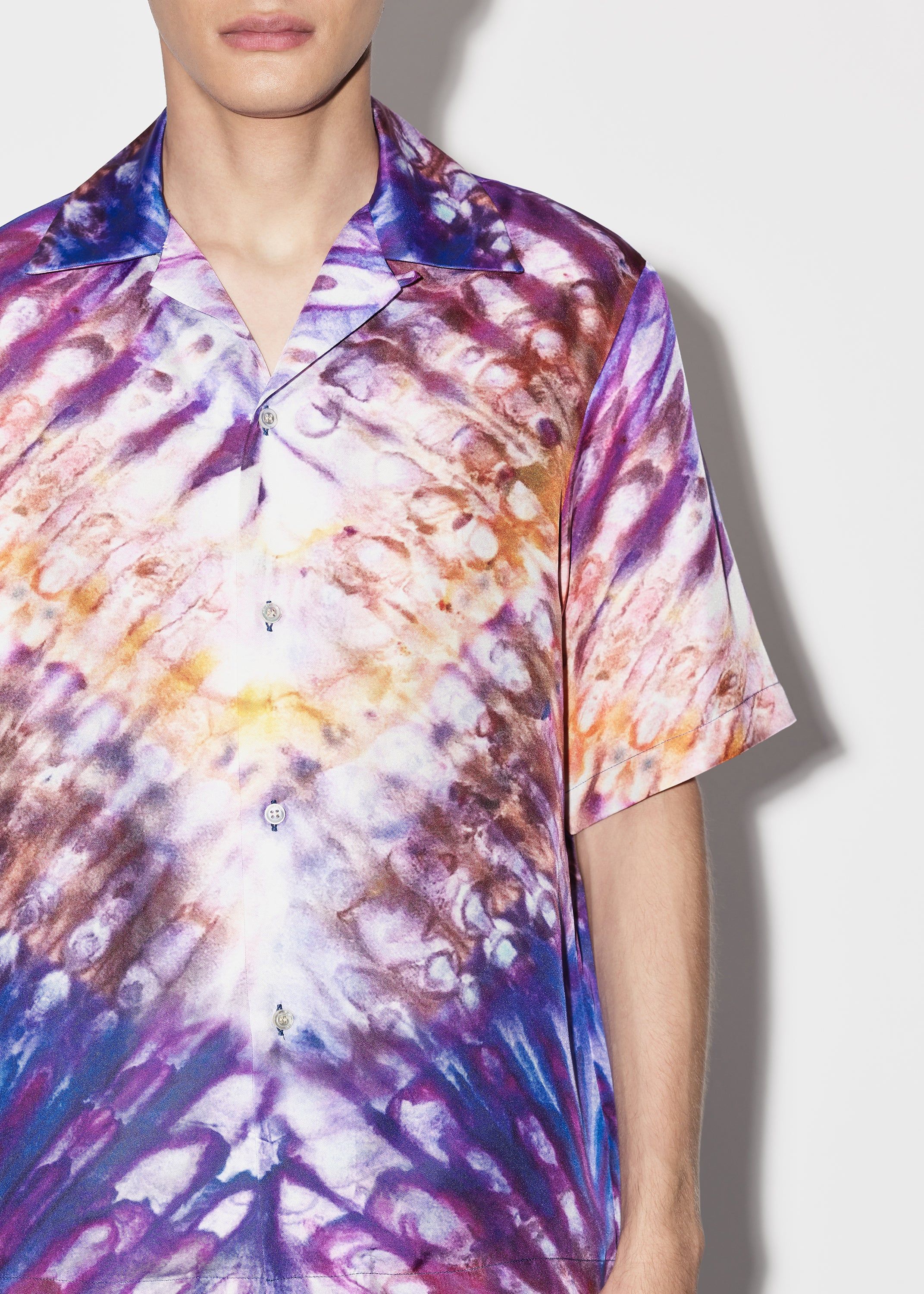 TIE DYE BOWLING SHIRT - PURPLE sold by AMIRI product image thumbnail 5