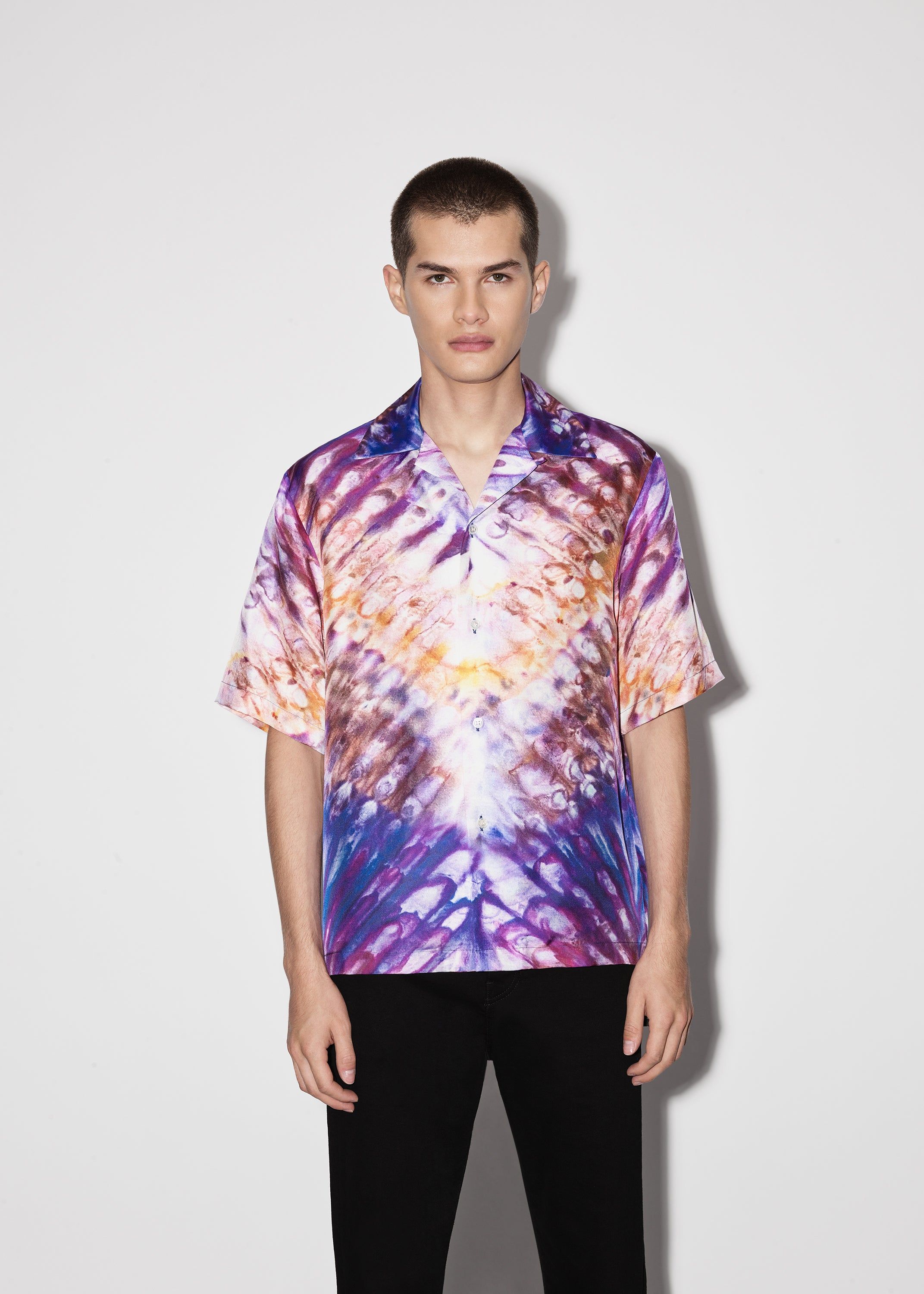 TIE DYE BOWLING SHIRT - PURPLE sold by AMIRI product image thumbnail 2