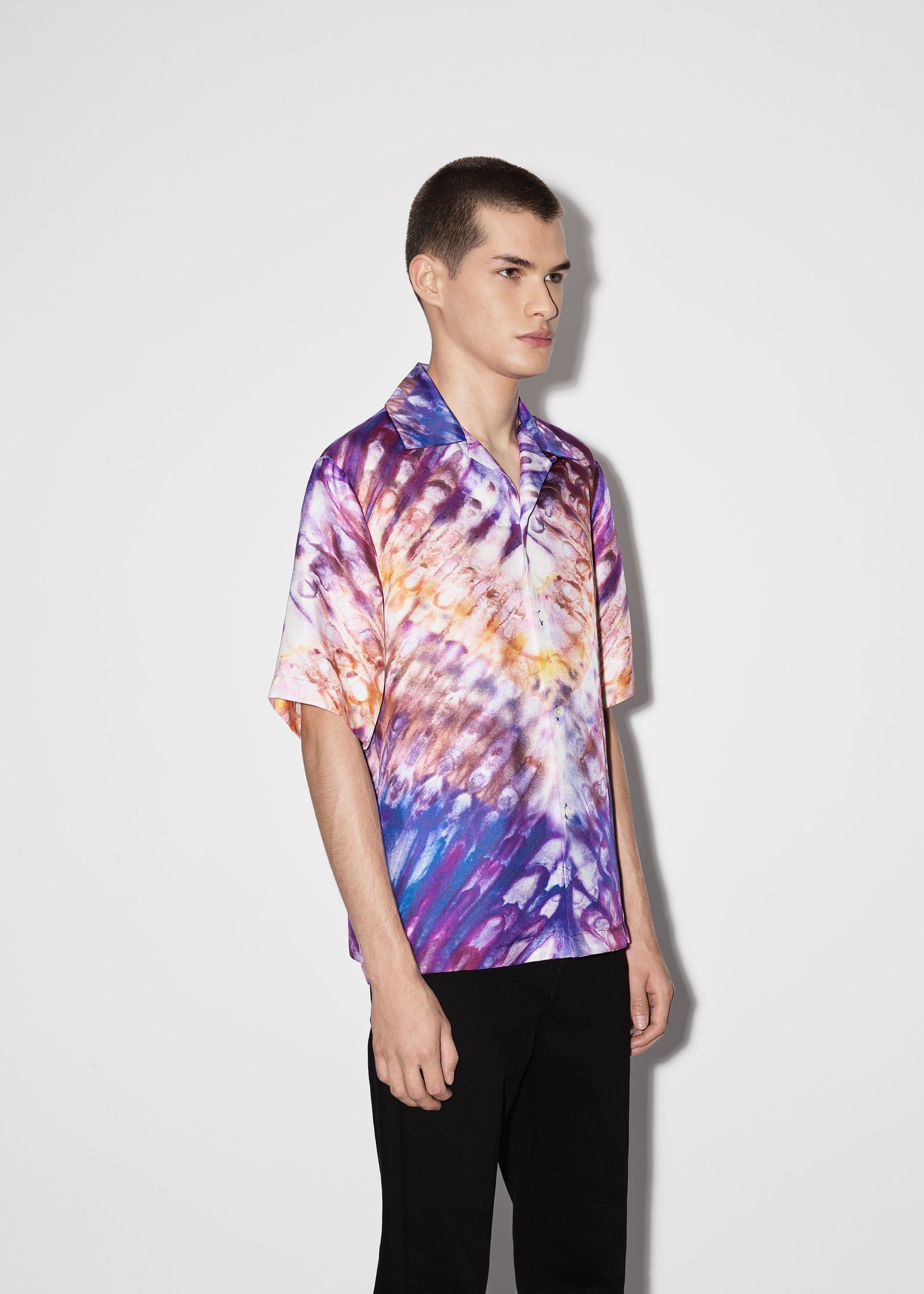 TIE DYE BOWLING SHIRT - PURPLE sold by AMIRI product image thumbnail 3