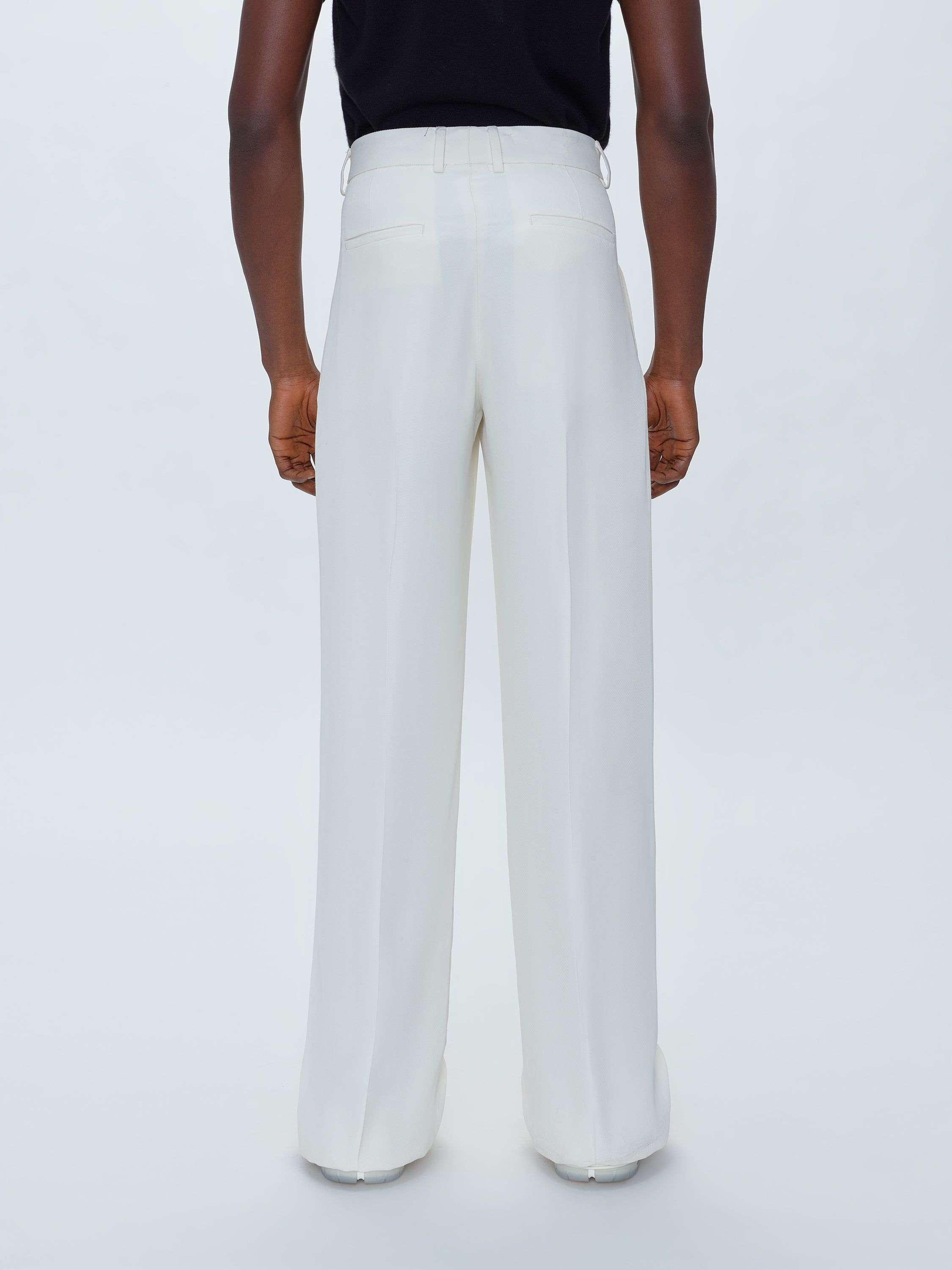 VISCOSE DOUBLE PLEATED TROUSERS - WHITE sold by AMIRI product image thumbnail 4
