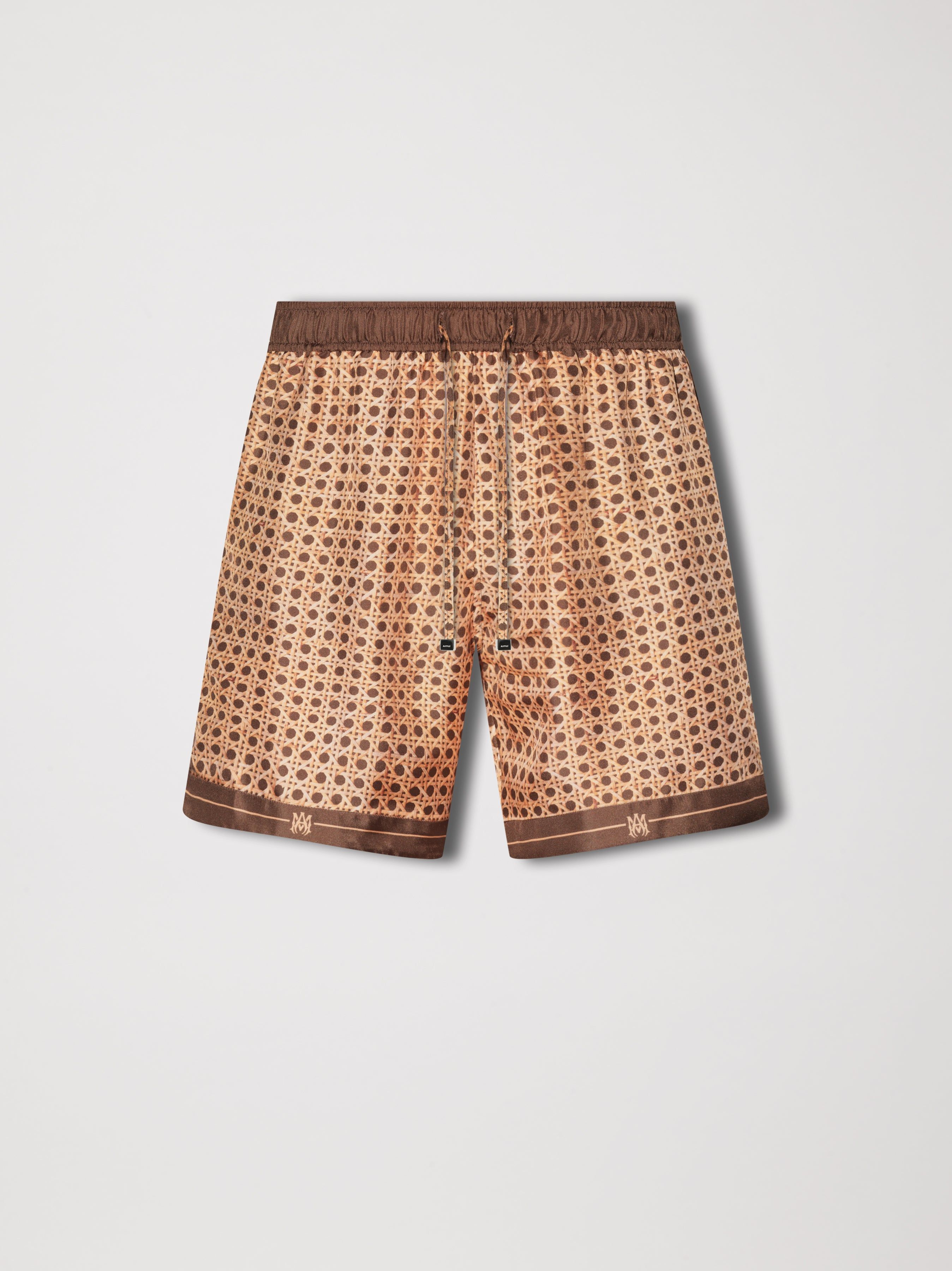 AMIRI WEAVE PATTERN SILK SHORT - BROWN sold by AMIRI