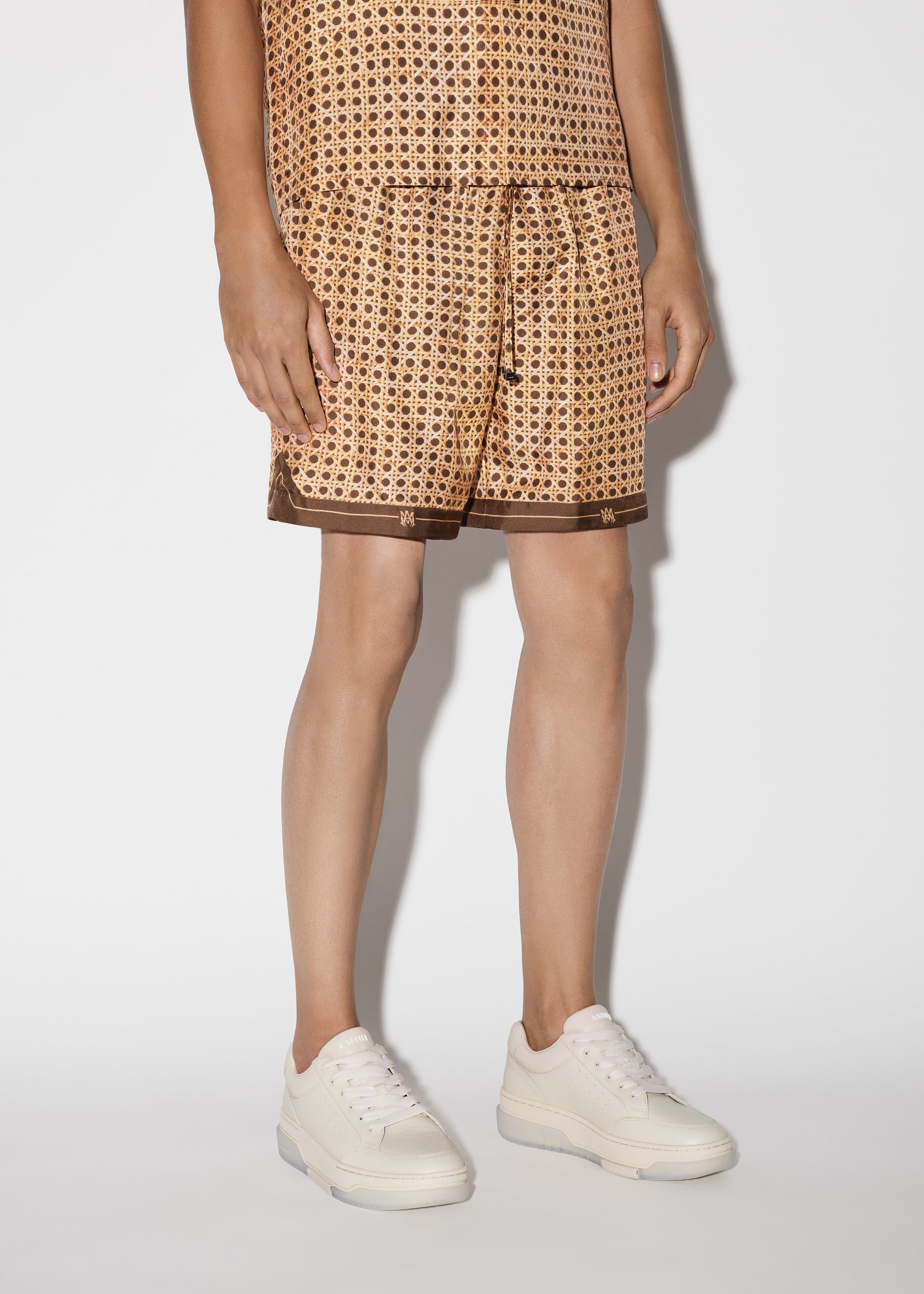 AMIRI WEAVE PATTERN SILK SHORT - BROWN sold by AMIRI product image thumbnail 5