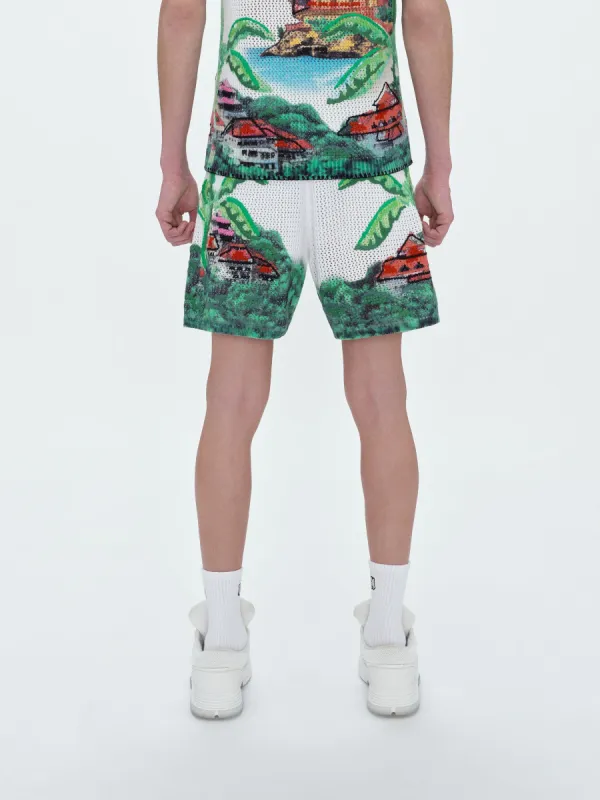 EDEN ROCK CROCHET SHORTS - MULTI made by AMIRI