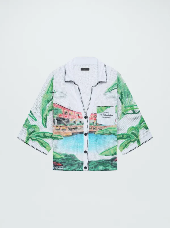 WOMEN - EDEN ROCK CROCHET SHIRT - MULTI made by AMIRI