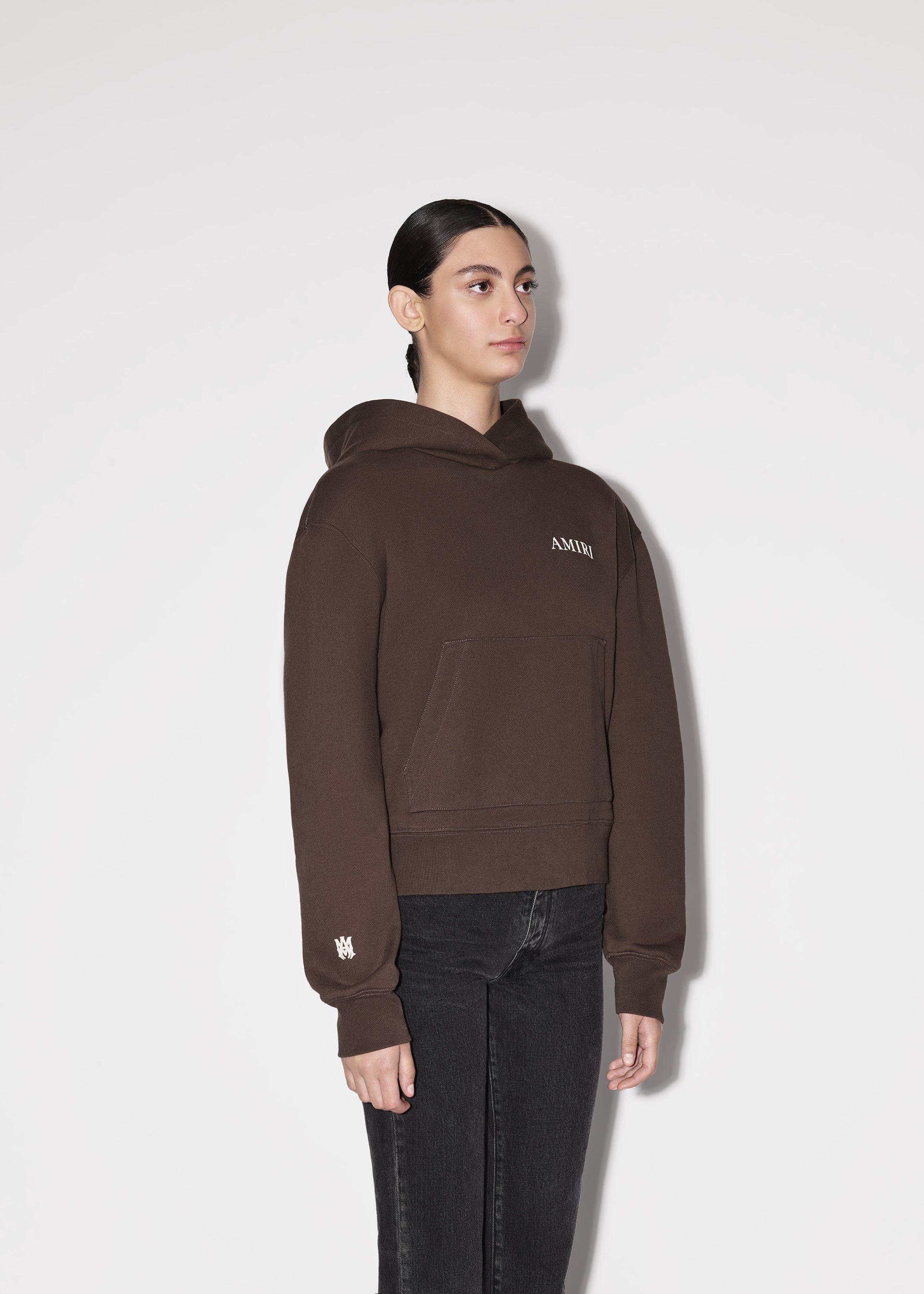 WOMEN - AMIRI "PUFF LOGO HOODIE - BROWN sold by AMIRI product image thumbnail 4