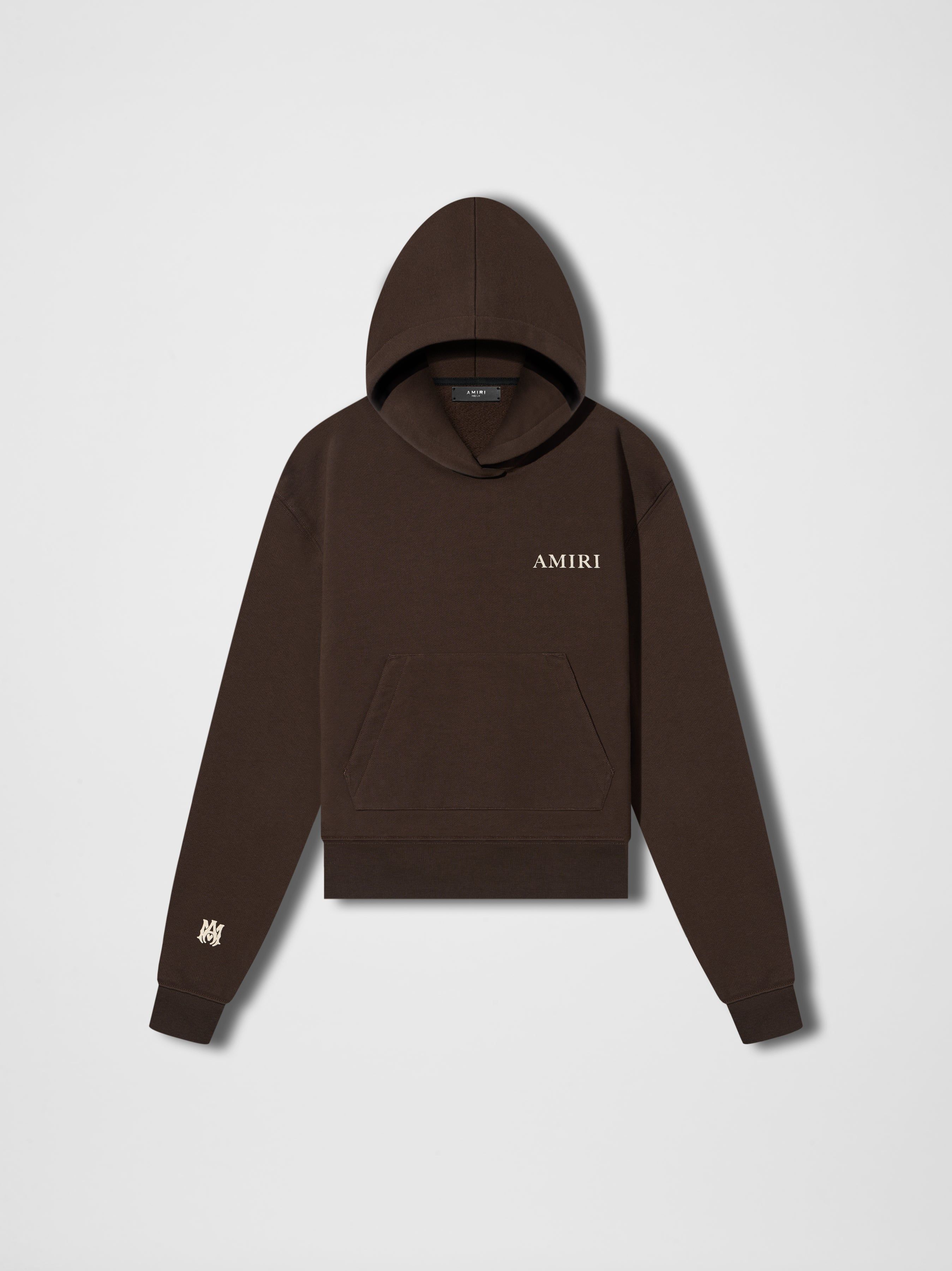 WOMEN - AMIRI "PUFF LOGO HOODIE - BROWN sold by AMIRI