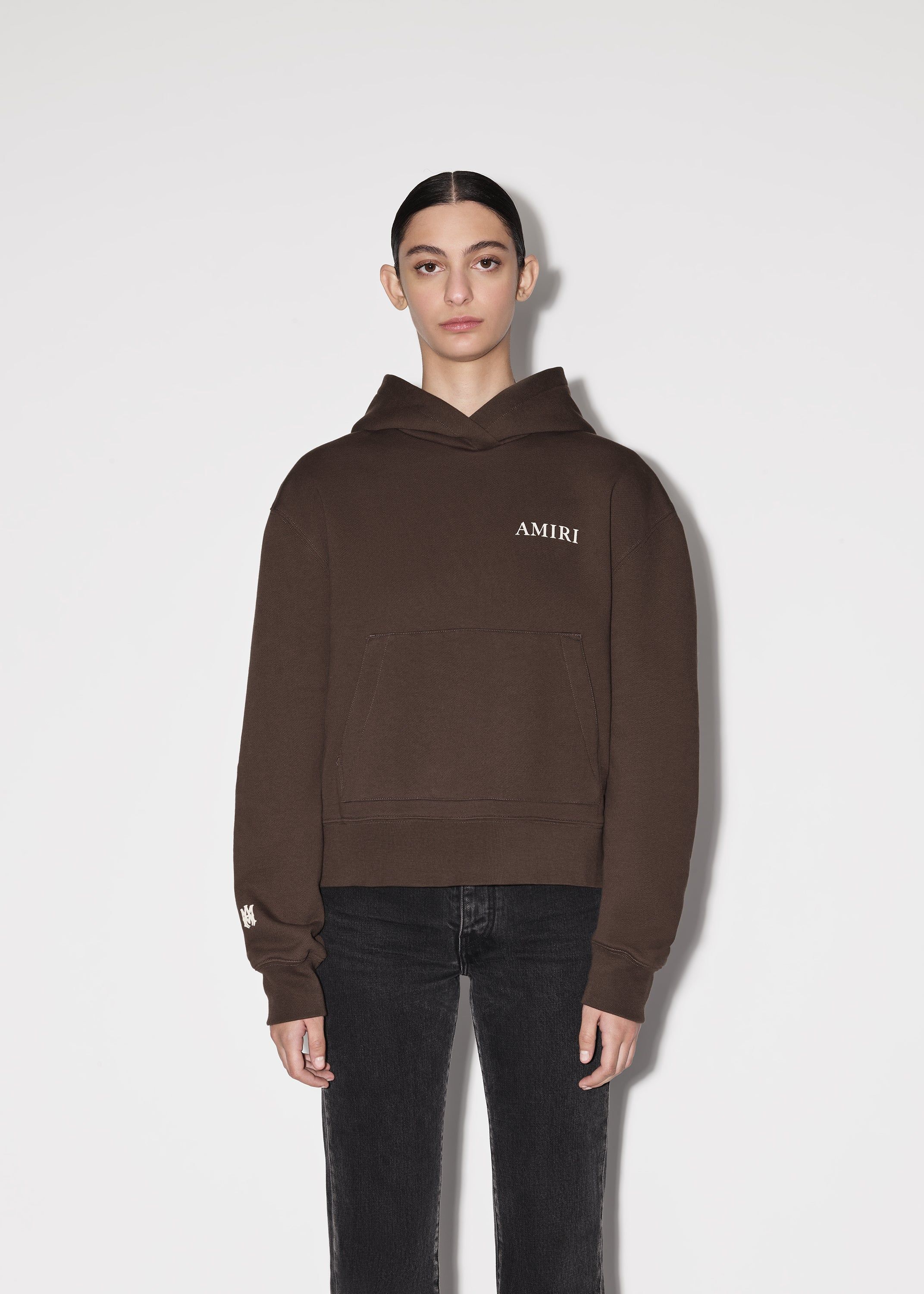 WOMEN - AMIRI "PUFF LOGO HOODIE - BROWN sold by AMIRI product image thumbnail 3