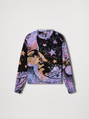 TIE DYE MOON CREWNECK - BLACK sold by AMIRI