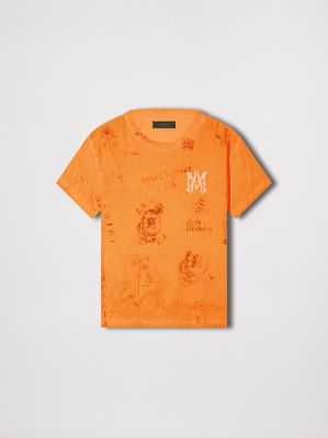 ARMY STENCIL TEE - ORANGE sold by AMIRI