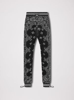 BANDANA B-BALL SWEATPANTS - BLACK / GREY sold by AMIRI