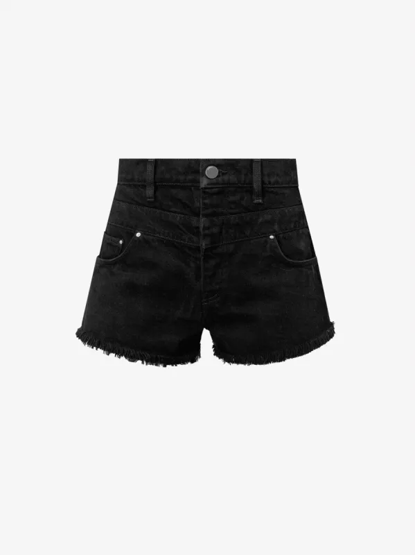 HIGH WAISTED SHORTS - BLACK sold by AMIRI