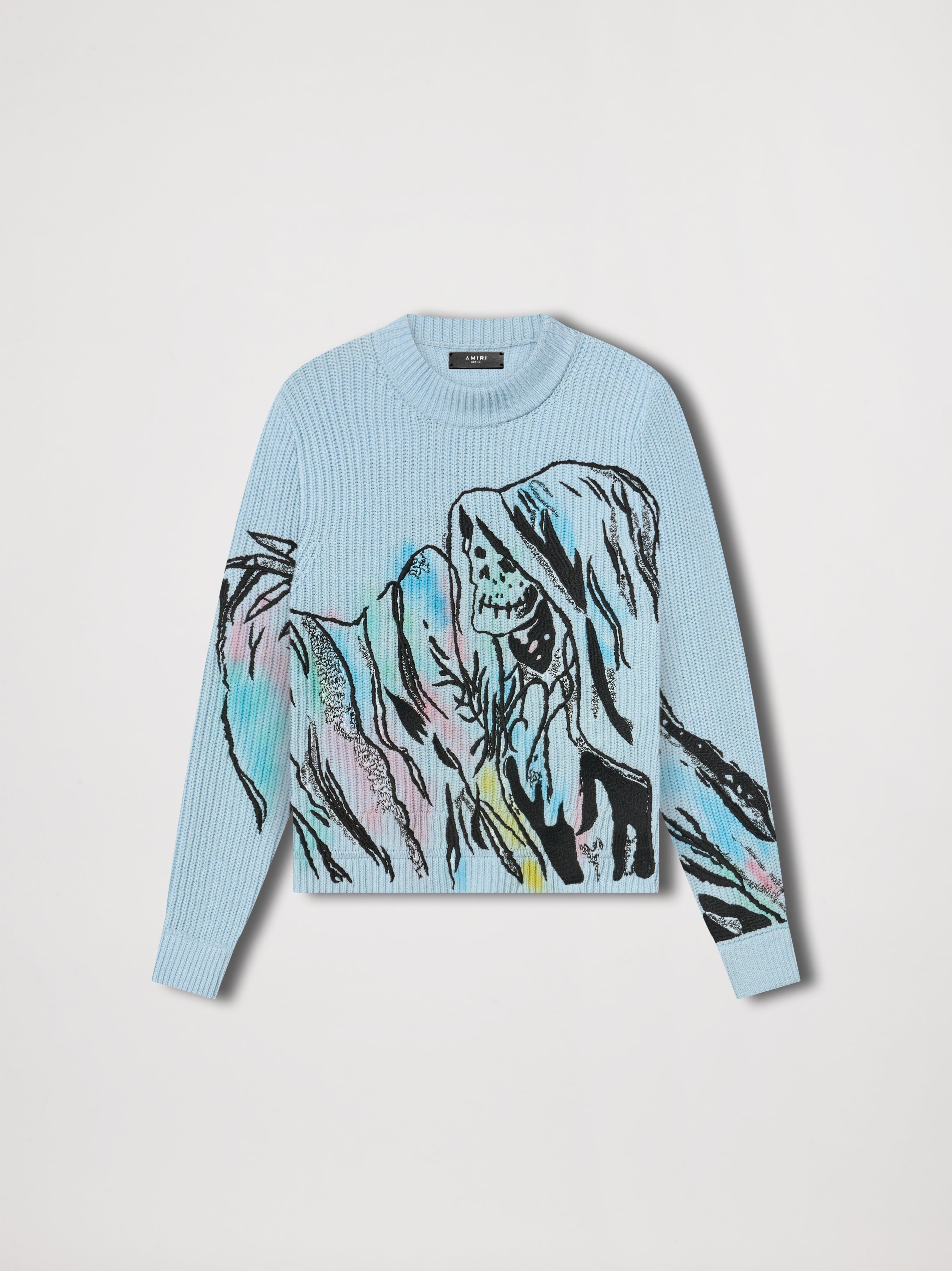 WES LANG SECRET CREWNECK - LIGHT BLUE sold by AMIRI