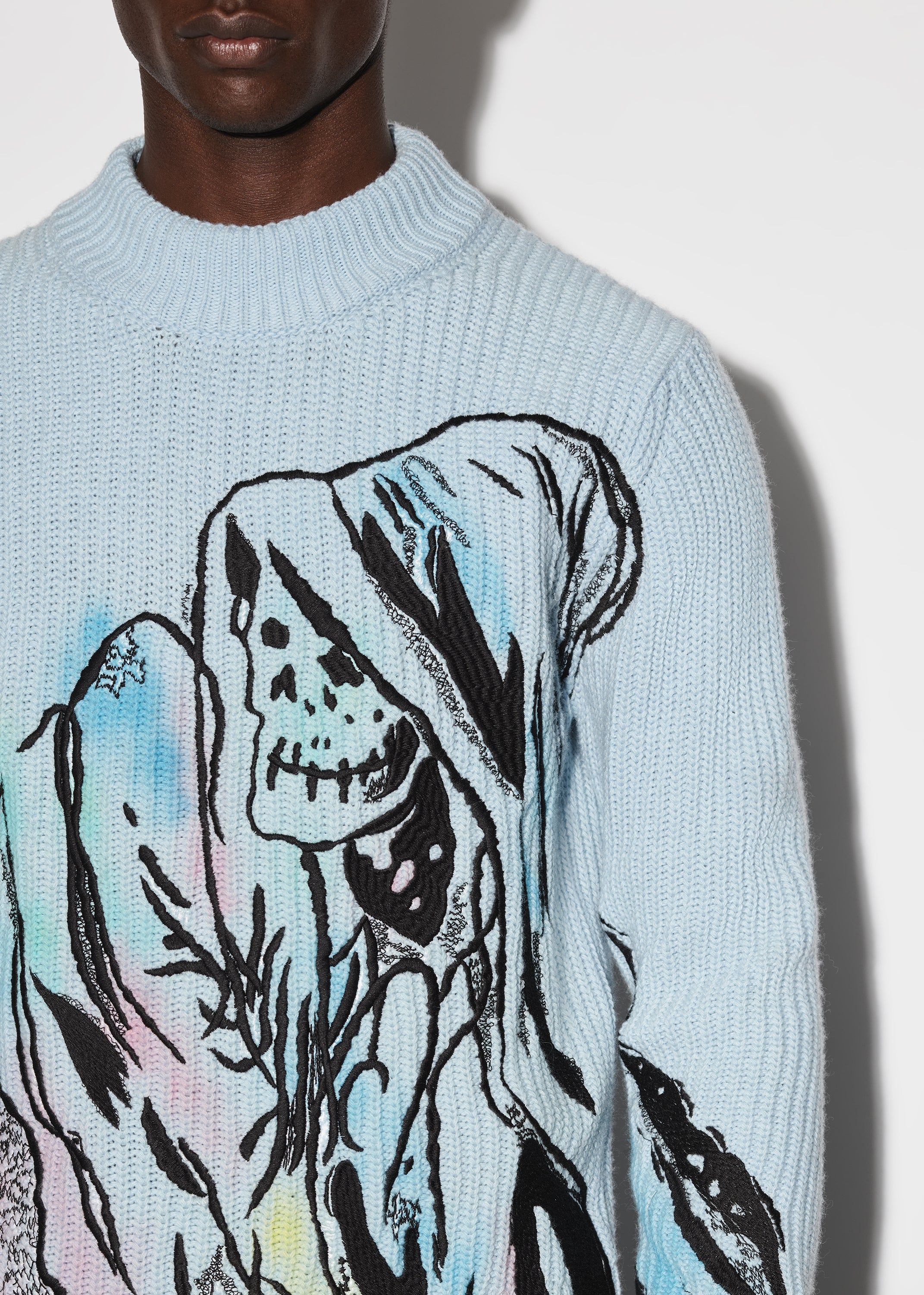 WES LANG SECRET CREWNECK - LIGHT BLUE sold by AMIRI product image thumbnail 5