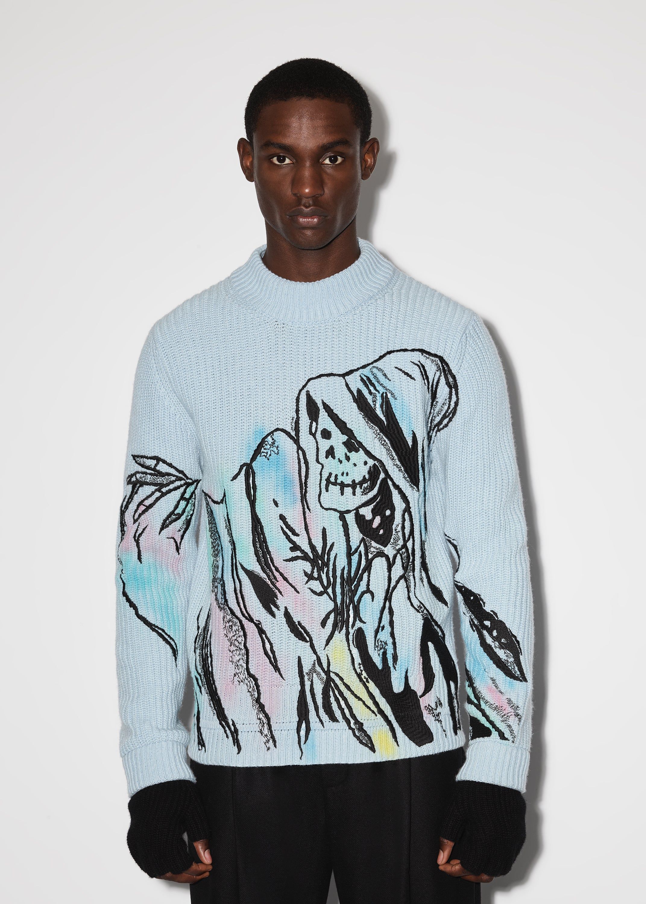 WES LANG SECRET CREWNECK - LIGHT BLUE sold by AMIRI product image thumbnail 2