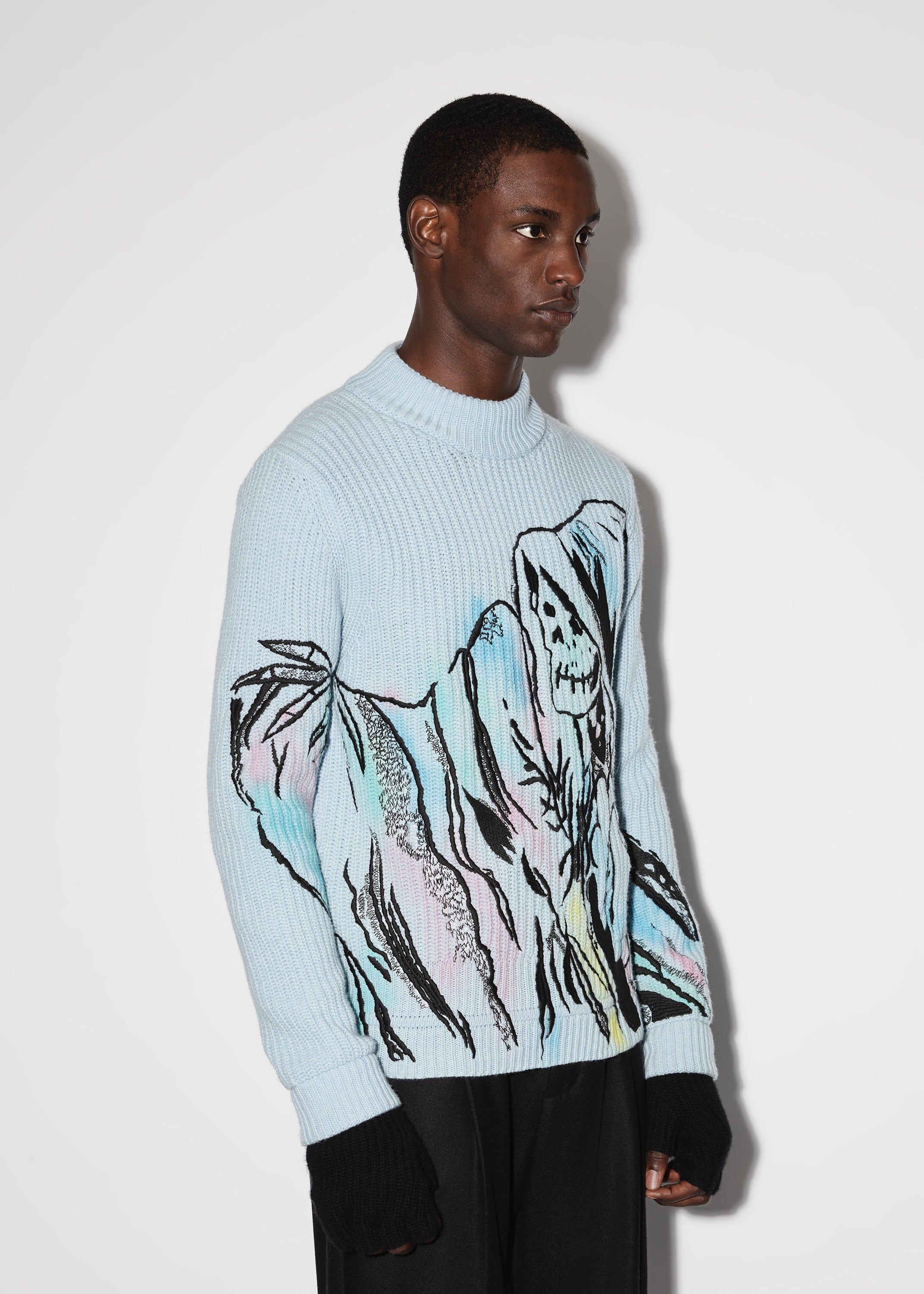 WES LANG SECRET CREWNECK - LIGHT BLUE sold by AMIRI product image thumbnail 3