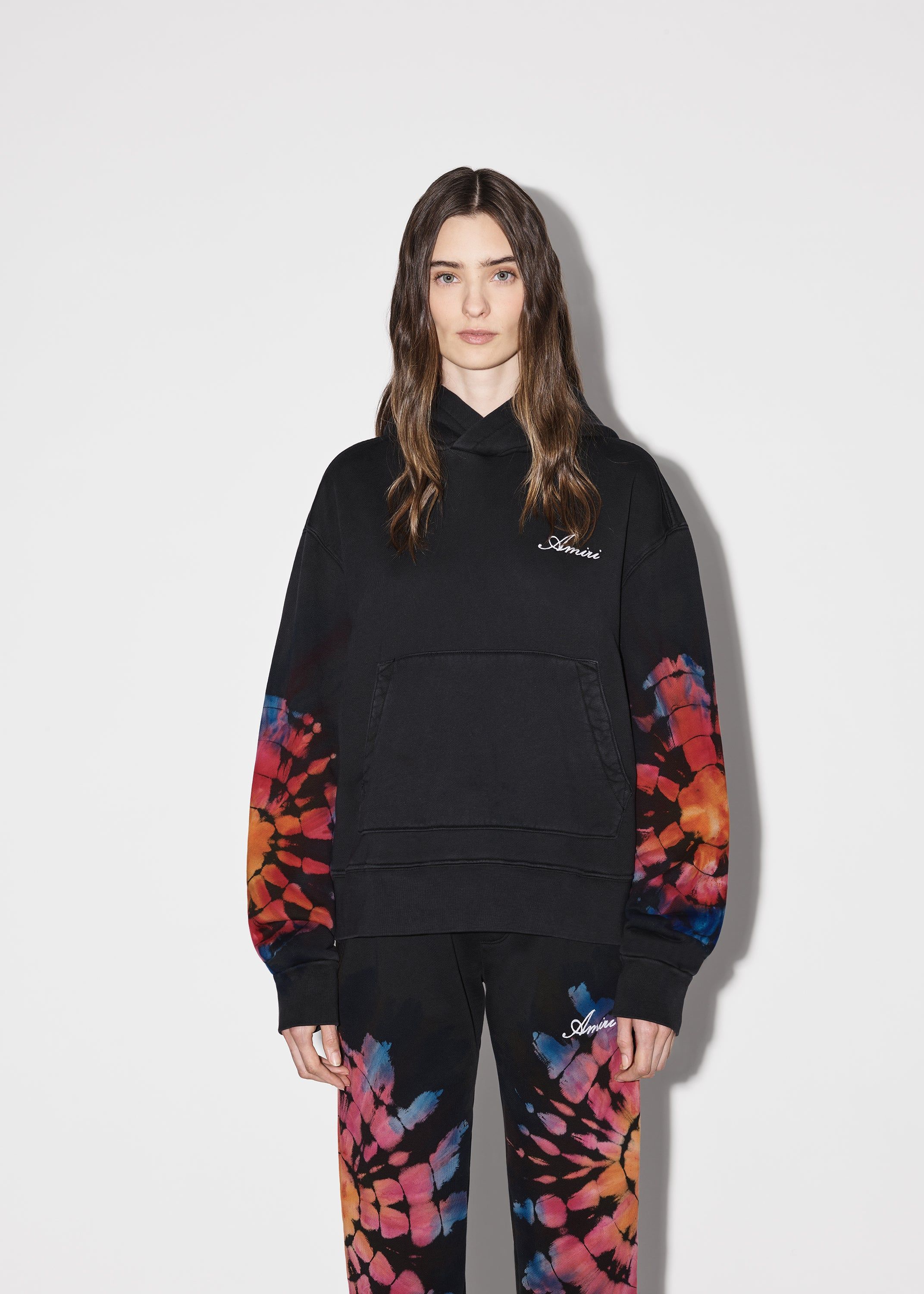 WOMEN - SPOT TIE DYE HOODIE - BLACK sold by AMIRI product image thumbnail 3
