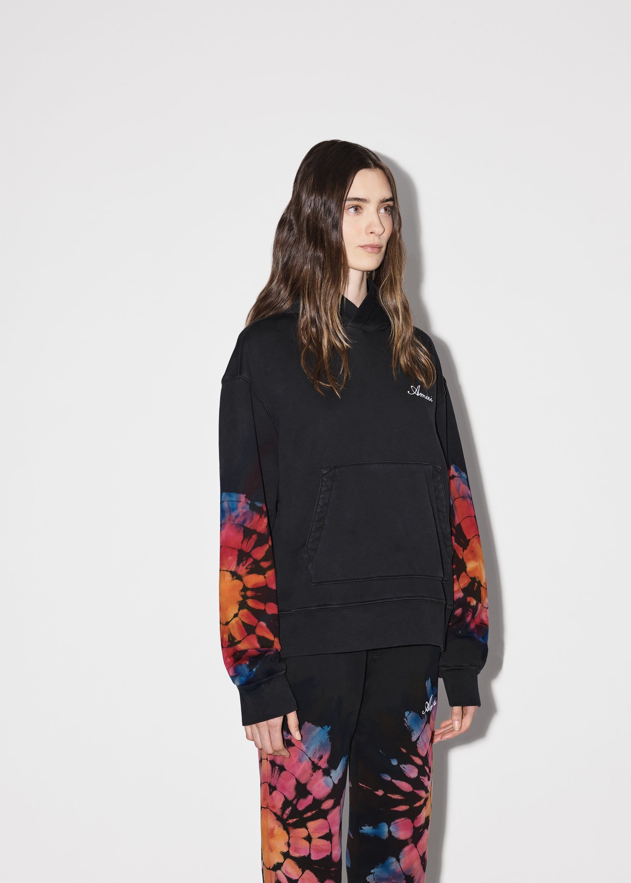 WOMEN - SPOT TIE DYE HOODIE - BLACK sold by AMIRI product image thumbnail 4