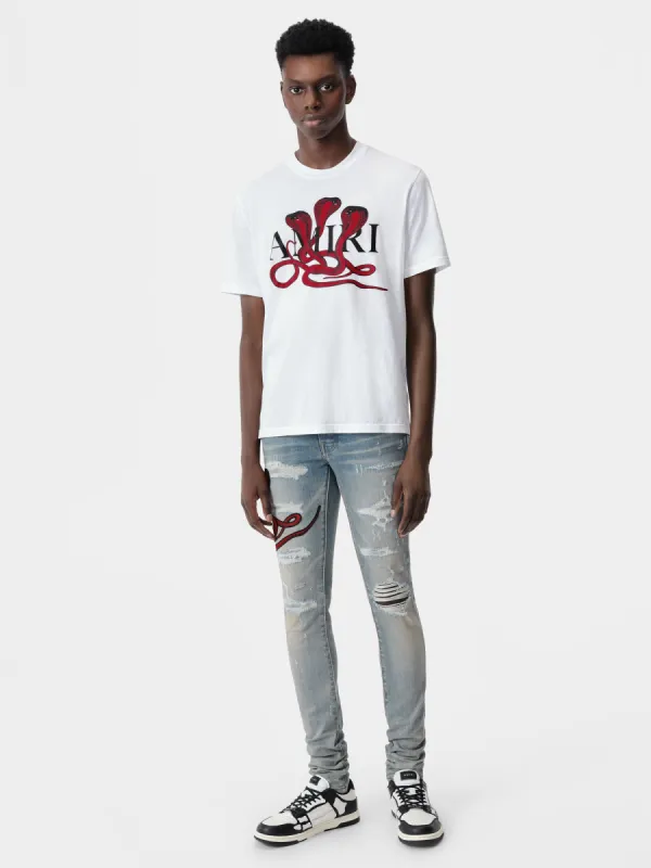 RED POISON ARCHIVAL JEAN - Clay Indigo made by AMIRI
