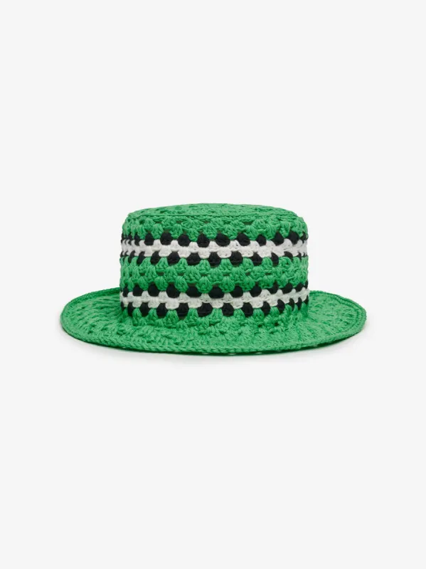 CROCHET BUCKET HAT - TENNIS GREEN sold by AMIRI